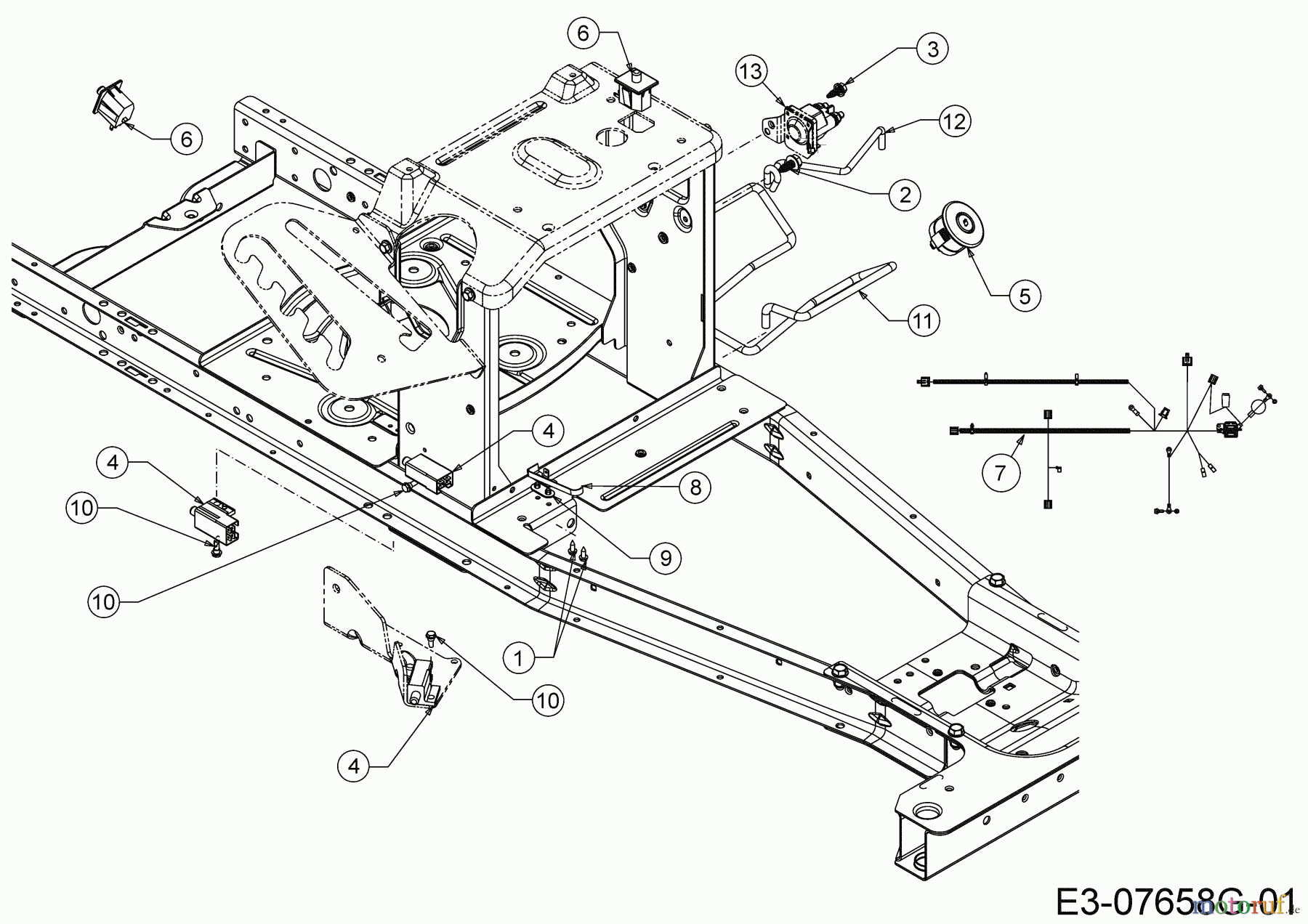  MTD Rasentraktoren Minirider 76 RDE 13B726SD600  (2020) Elektroteile