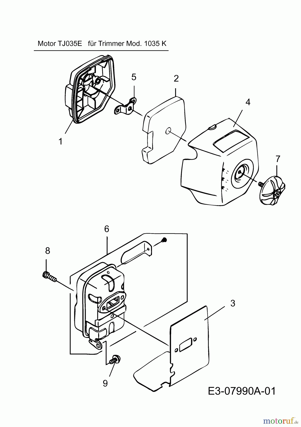 MTD Motorsensen 1035 K 41AD7U8B678 (2019) Auspuff, Luftfilter