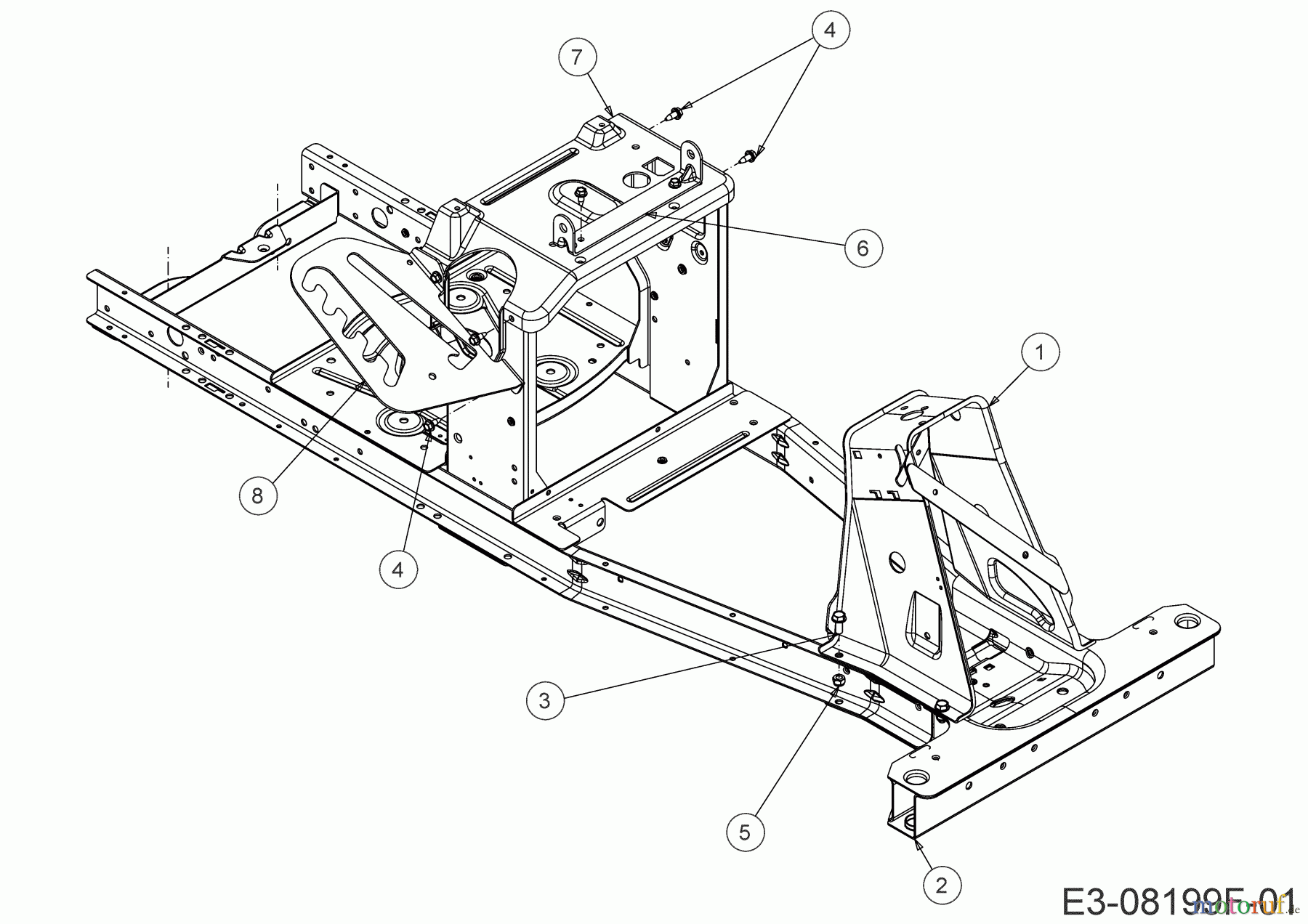 Bricolage Rasentraktoren INV R10576 LB 13AC26JD648 (2019) Rahmen
