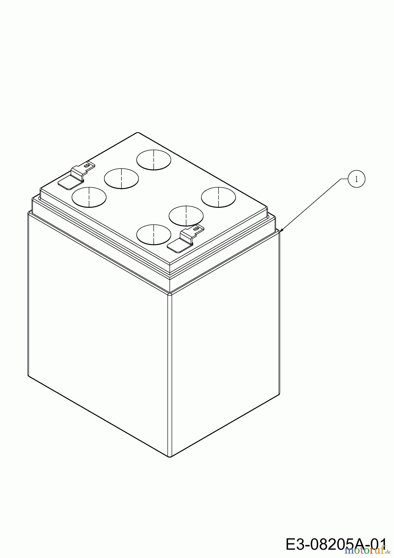 MTD Rasentraktoren Minirider 60 RDHE 13A521SC600 (2020) Batterie