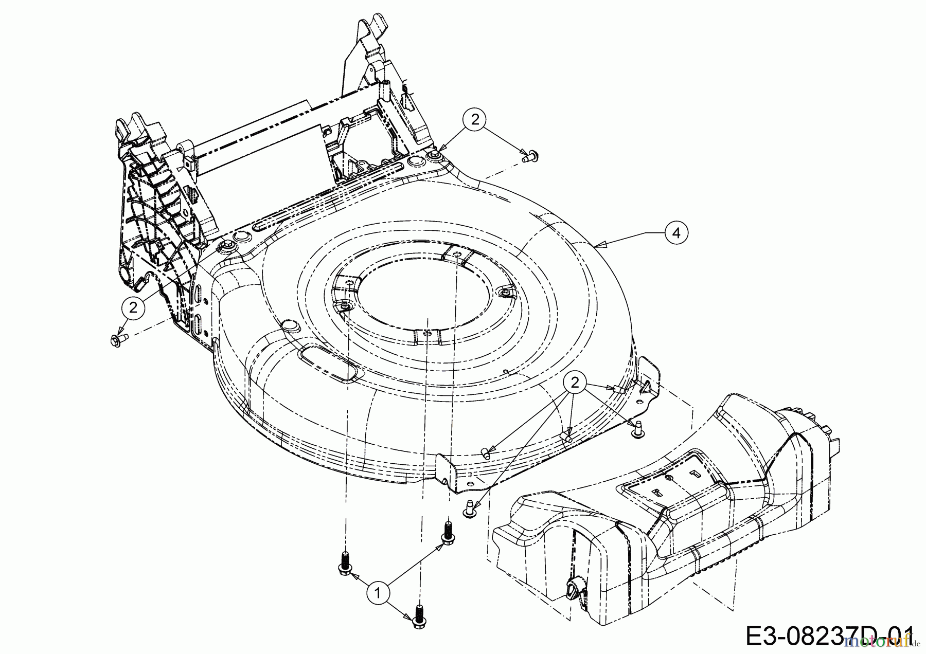 MTD Motormäher mit Antrieb Smart 53 SPOHW 12A-PBJ6600 (2020) Mähwerksgehäuse