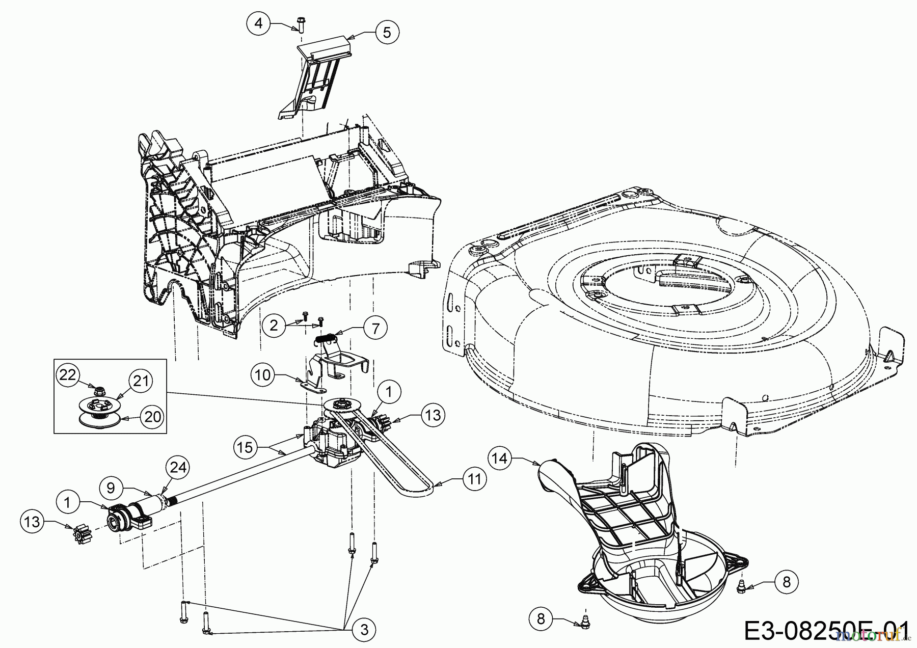 MTD Motormäher mit Antrieb Advance 53 SPKVHW 12AKPN7D600 (2020) Getriebe, Keilriemen