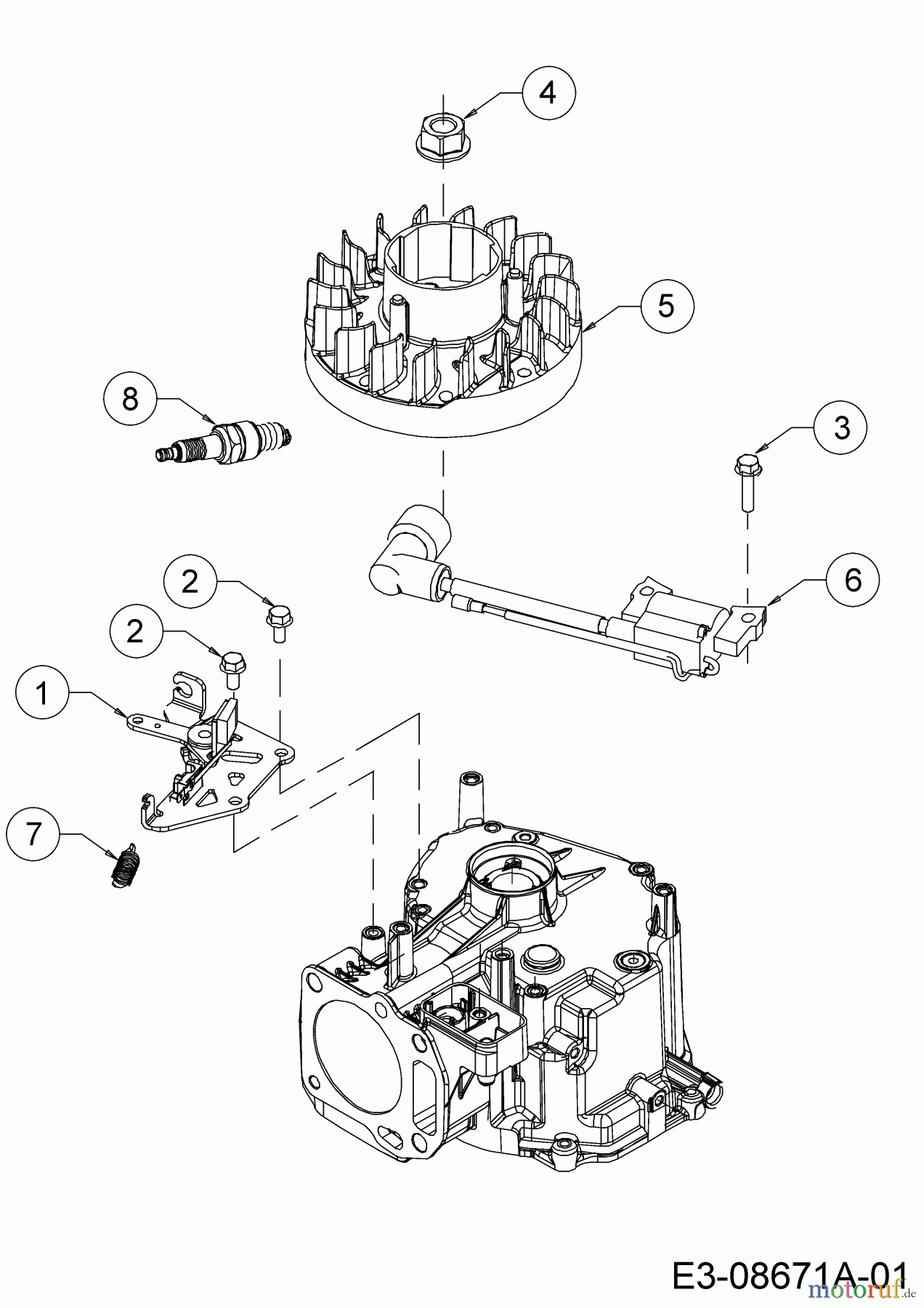 MTD-Motoren Vertikal 5T65RHA 752Z5T65RHA (2019) Bremse, Schwungrad, Zündspule