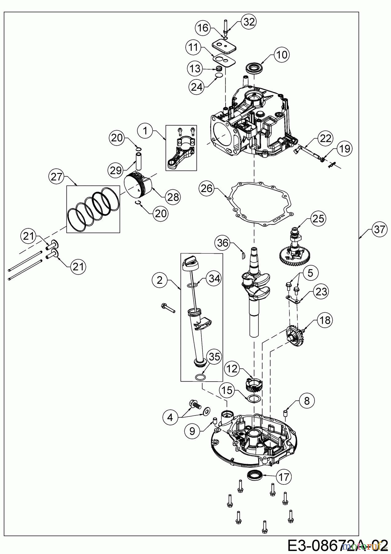 MTD-Motoren Vertikal 5T65RHA 752Z5T65RHA (2019) Rumpfmotor