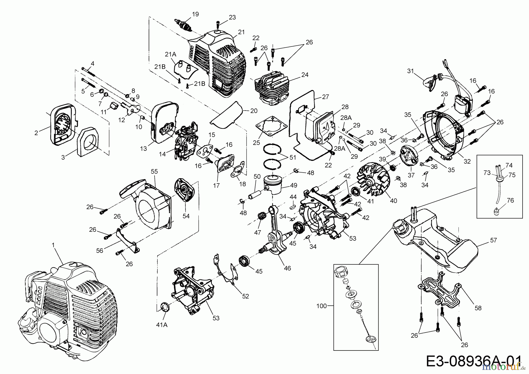 MTD Motorsensen Smart BC 52 41ATG0Q-602 (2019) Motor