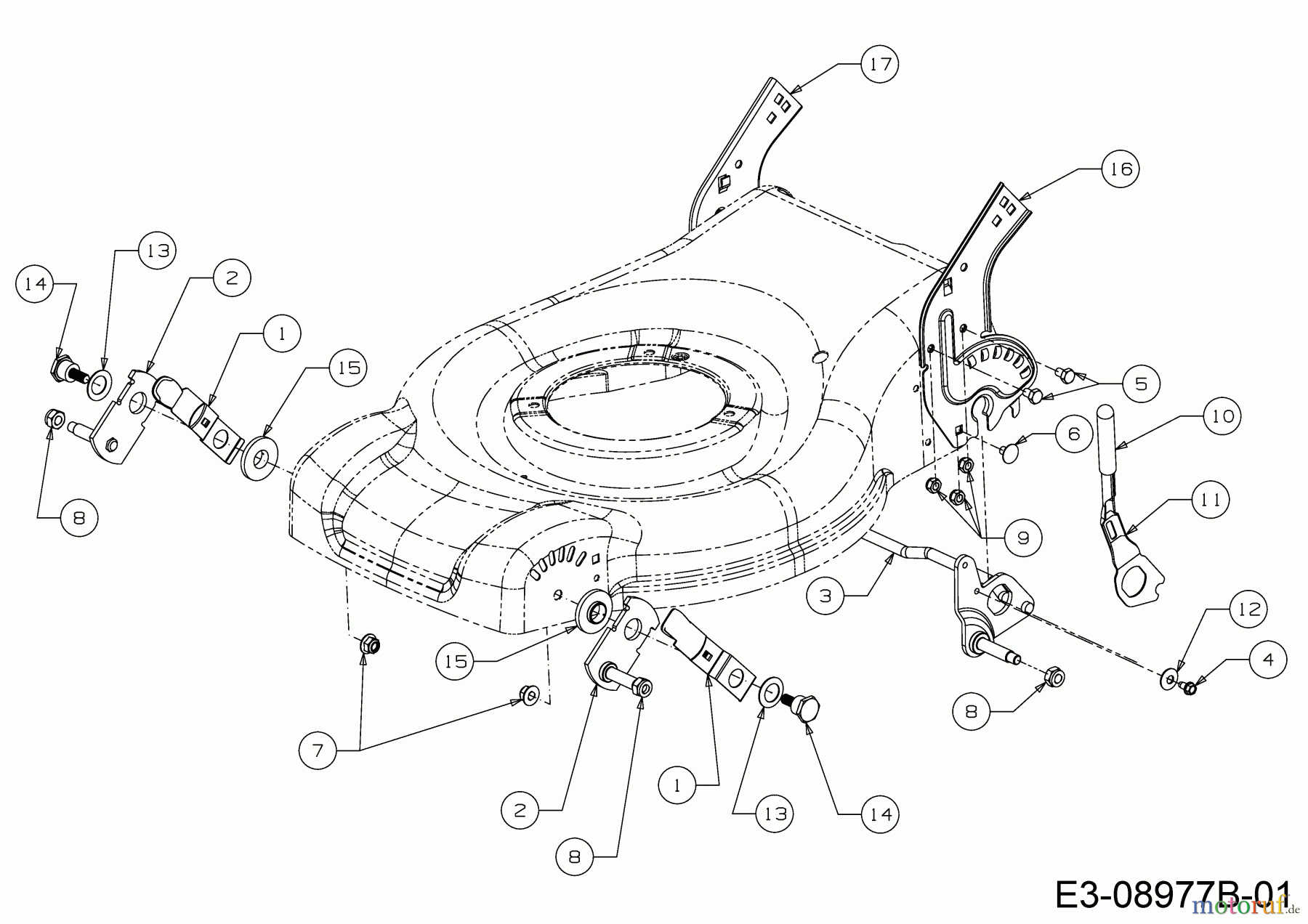 MTD Motormäher mit Antrieb 46 BS 12A-J75B600 (2020) Höhenverstellung