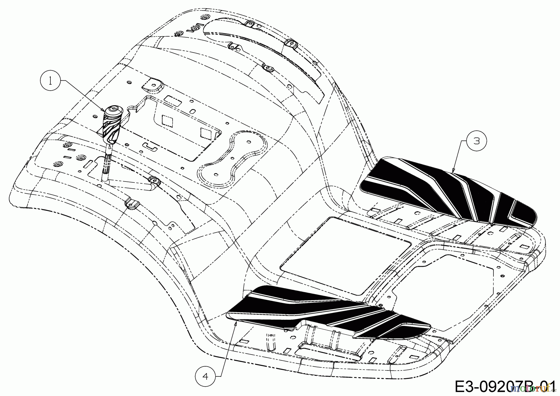  Tigara Rasentraktoren TG 222/117 HBI 13BAA1KT649  (2020) Handgriff, Trittbrettbelag