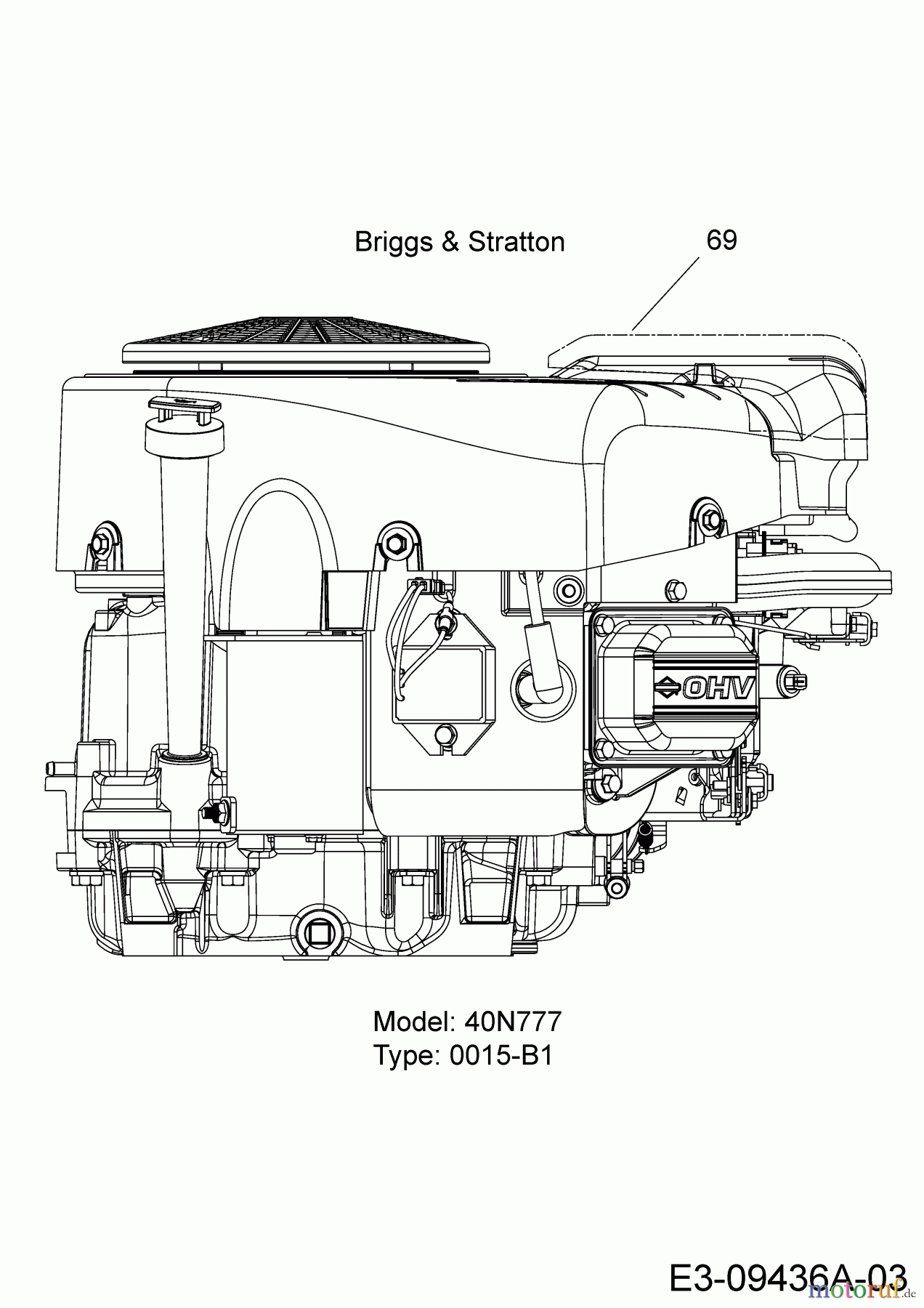  MTD Rasentraktoren LT 107 EXTB 13HT76KG682  (2019) Motor Briggs & Stratton