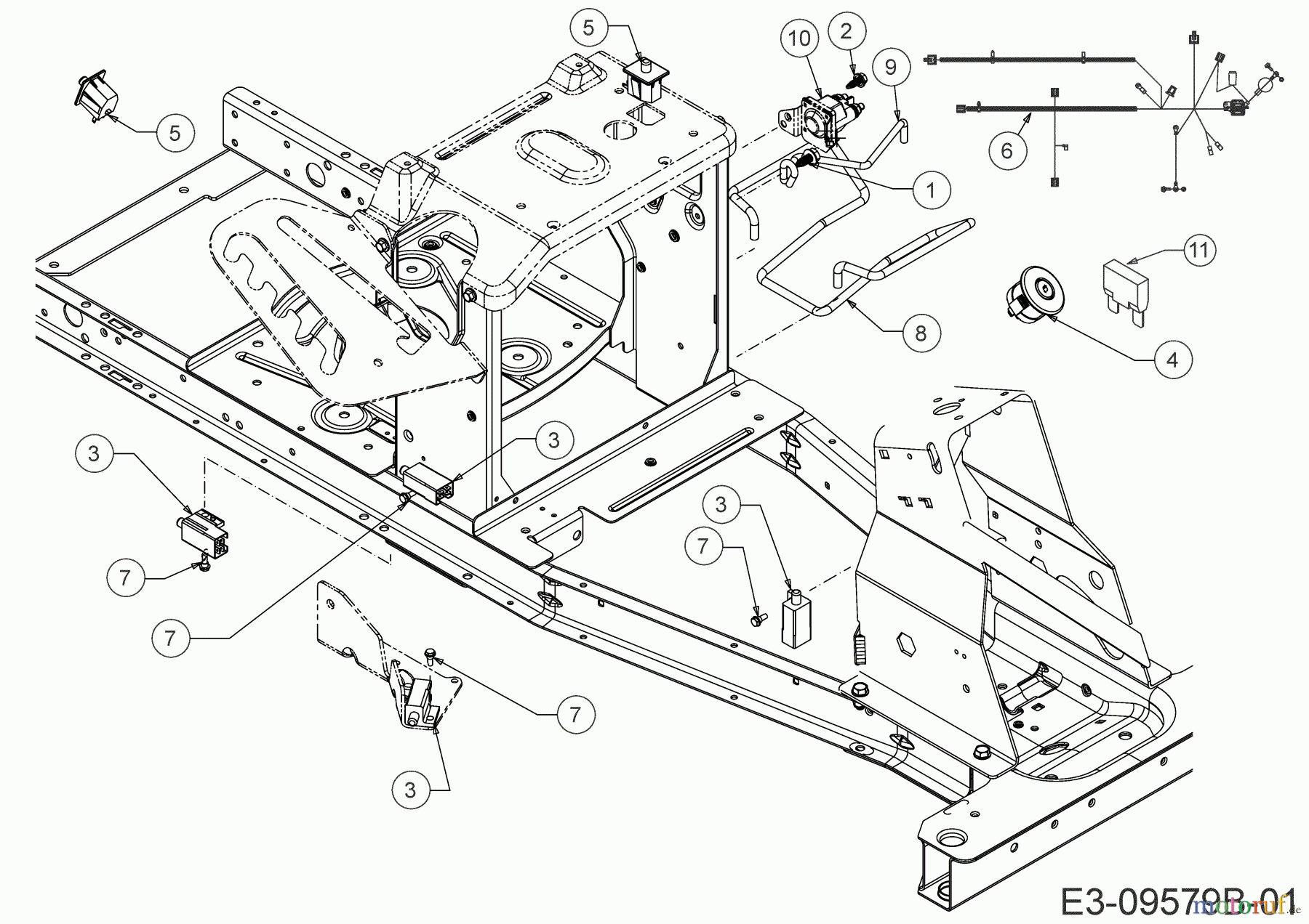  MTD Rasentraktoren Mnirider 76 RDHE 13B721SD600  (2020) Elektroteile