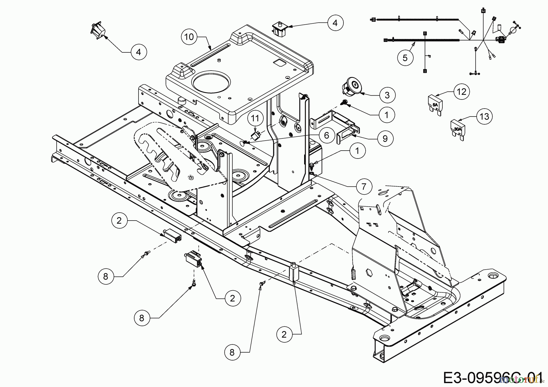 MTD Rasentraktoren Minirider 60 RDHE 13B521SC600 (2020) Elektroteile