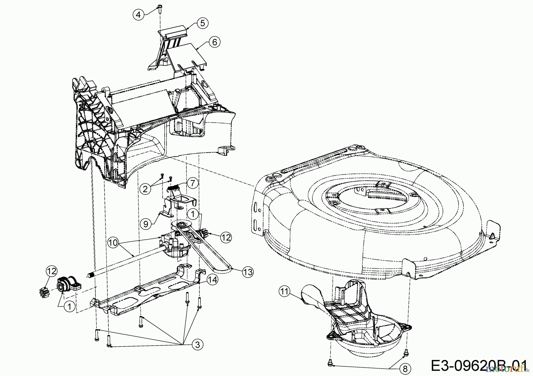 MTD Motormäher mit Antrieb Optima 46 SPHHW 12C-THDQ600 (2020) Getriebe, Keilriemen