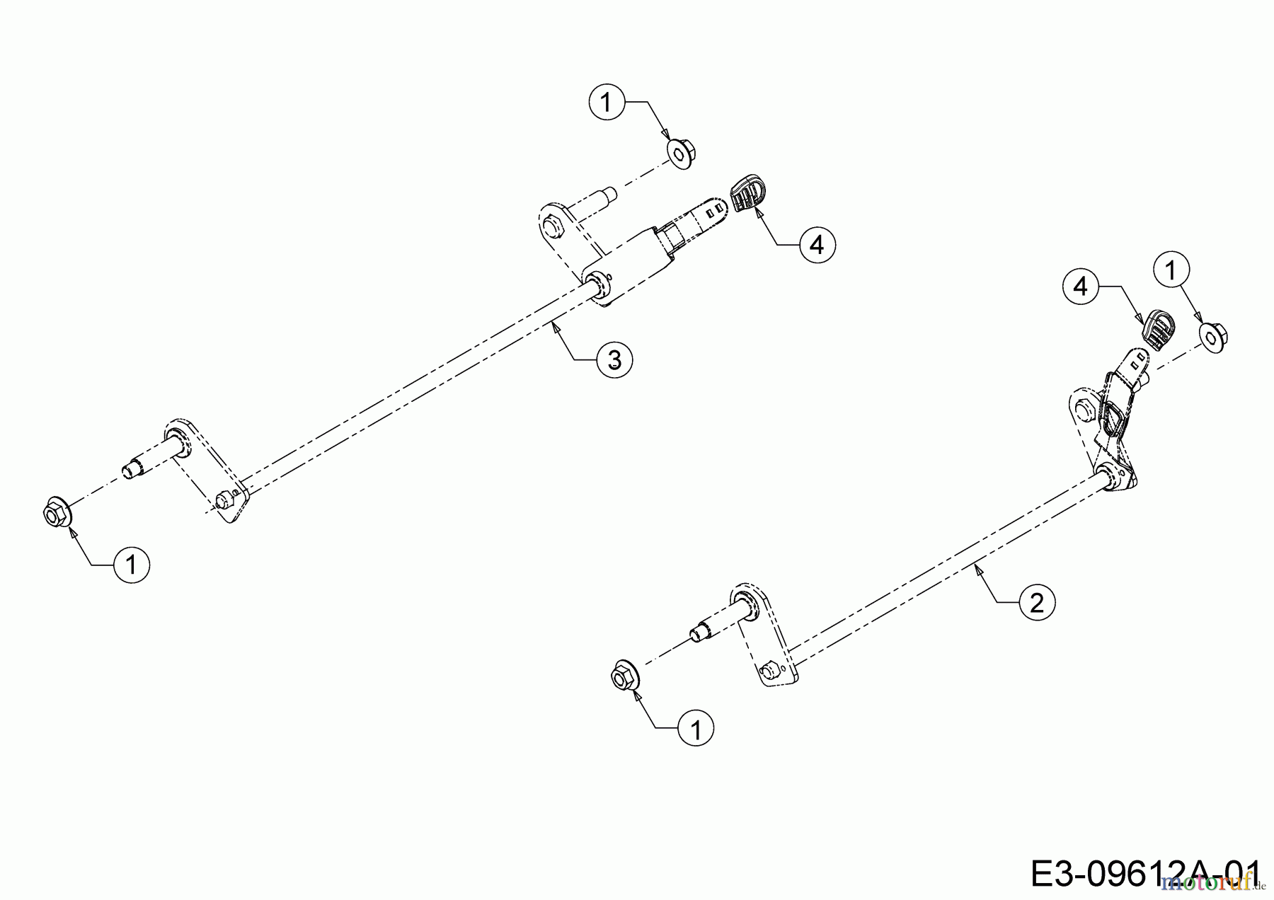 MTD Motormäher mit Antrieb 53 SPOSE 12AEPCS7678 (2020) Achsen, Höhenverstellung