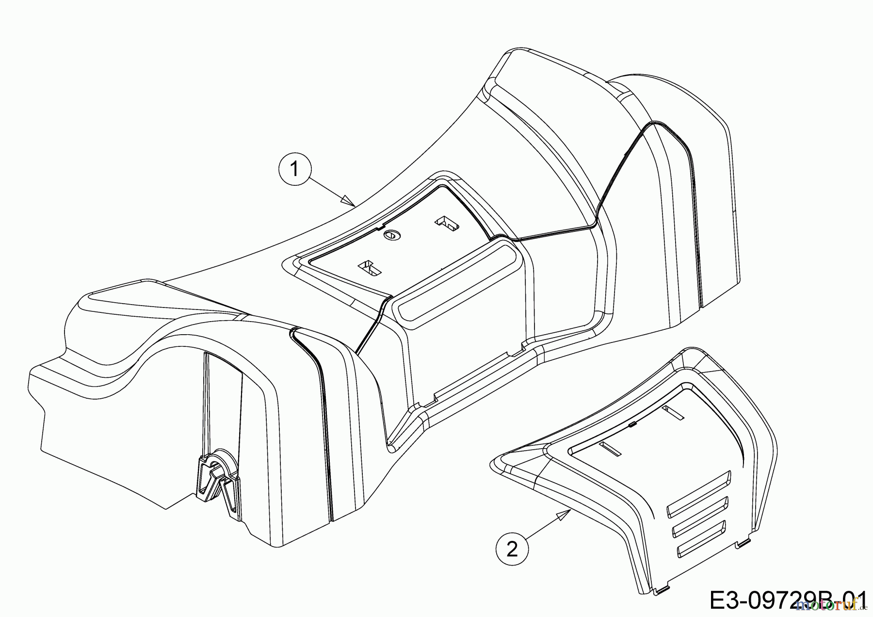  MTD Motormäher mit Antrieb SP 53 HWB 500 12A-PF5C600  (2019) Abdeckung Vorderachse