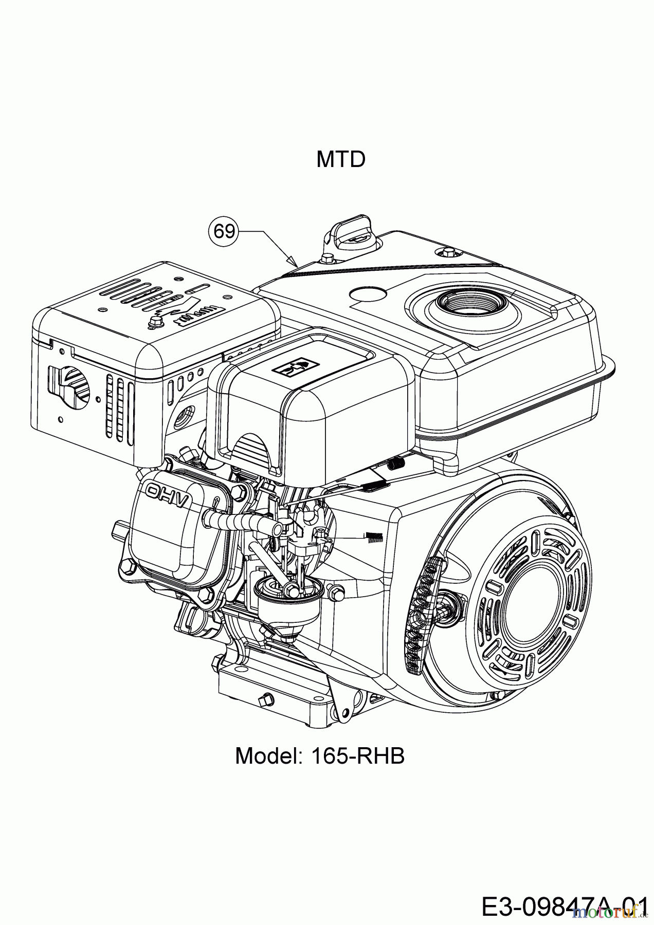 MTD Motorhacken T/380 M 21D-38MT678 (2019) Motor MTD