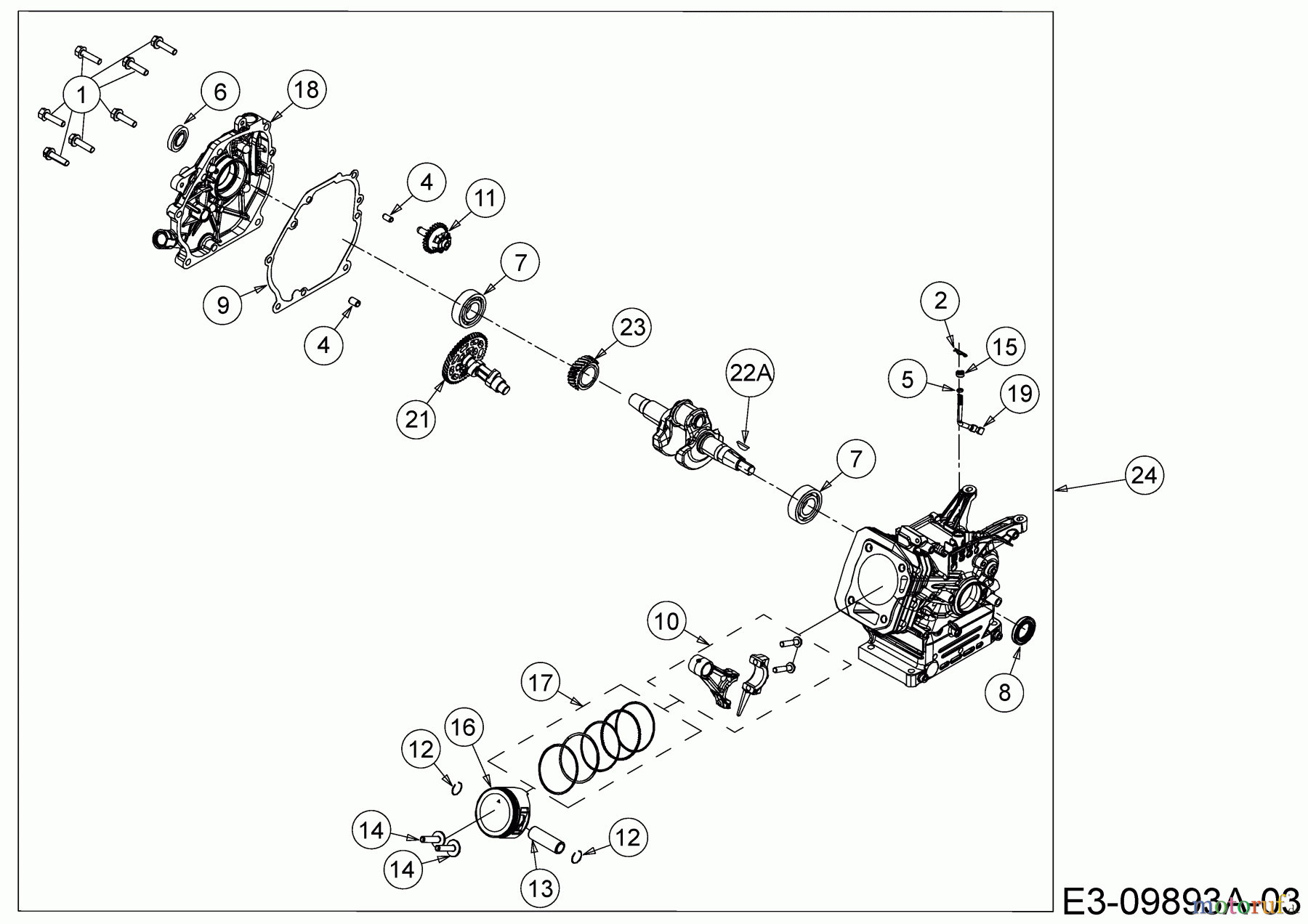 MTD-Motoren Horizontal 670-WH 752Z670-WH  (2019) Rumpfmotor