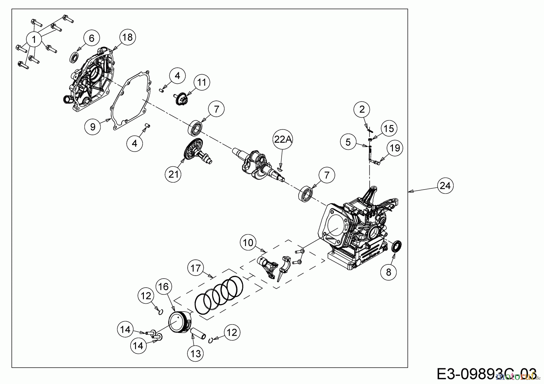  MTD-Motoren Horizontal 670-WHA 752Z670-WHA  (2020) Rumpfmotor