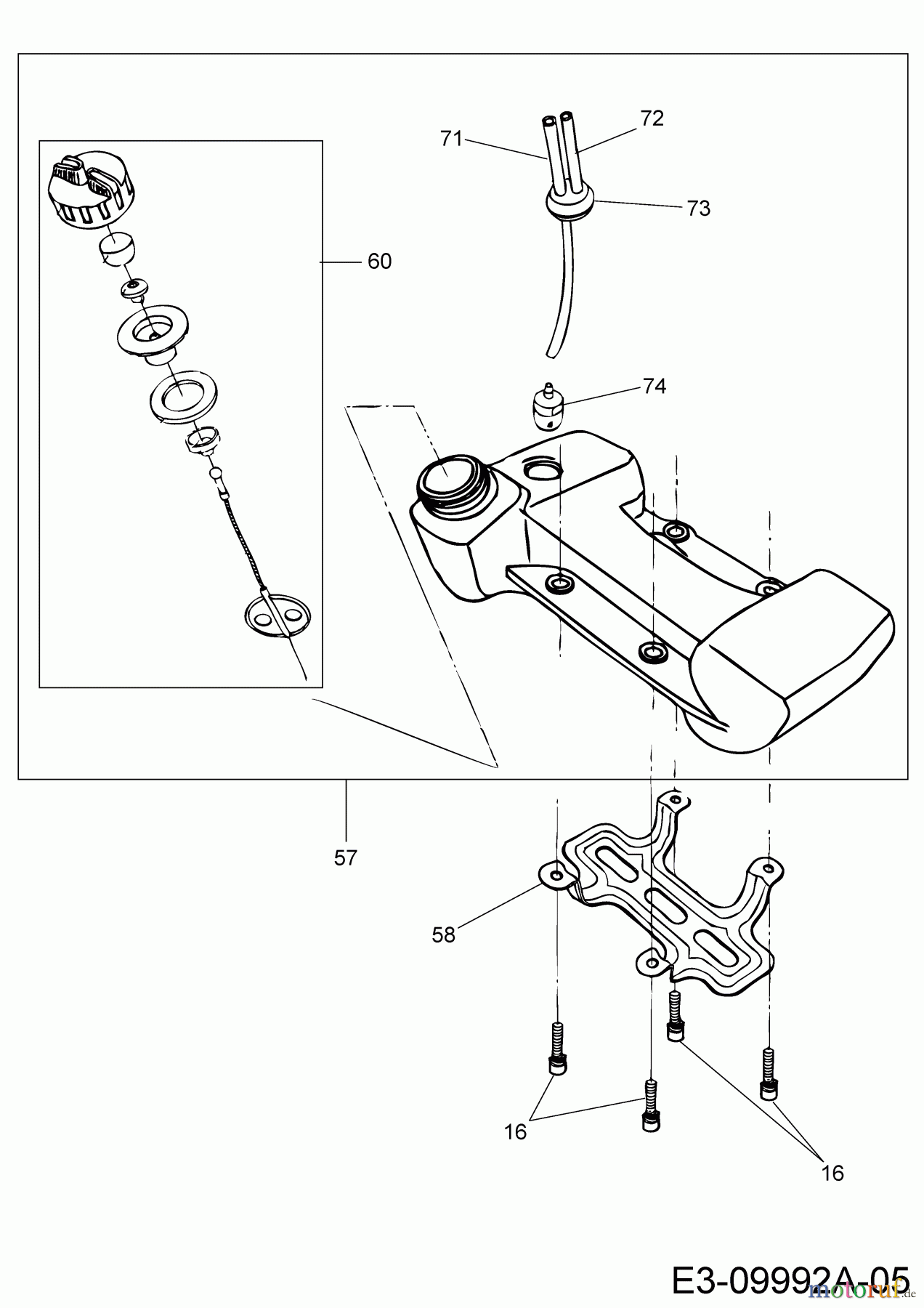 MTD Motorsensen Smart BC 33 D 41ATG1K-678 (2019) Tank