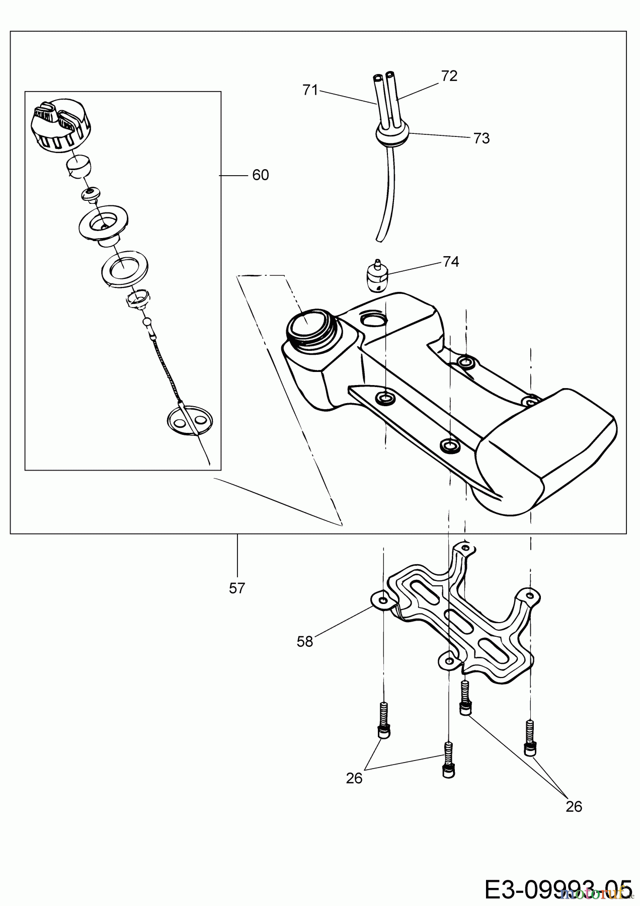 MTD Motorsensen Smart BC 43 D 41ATG1N-678 (2019) Tank