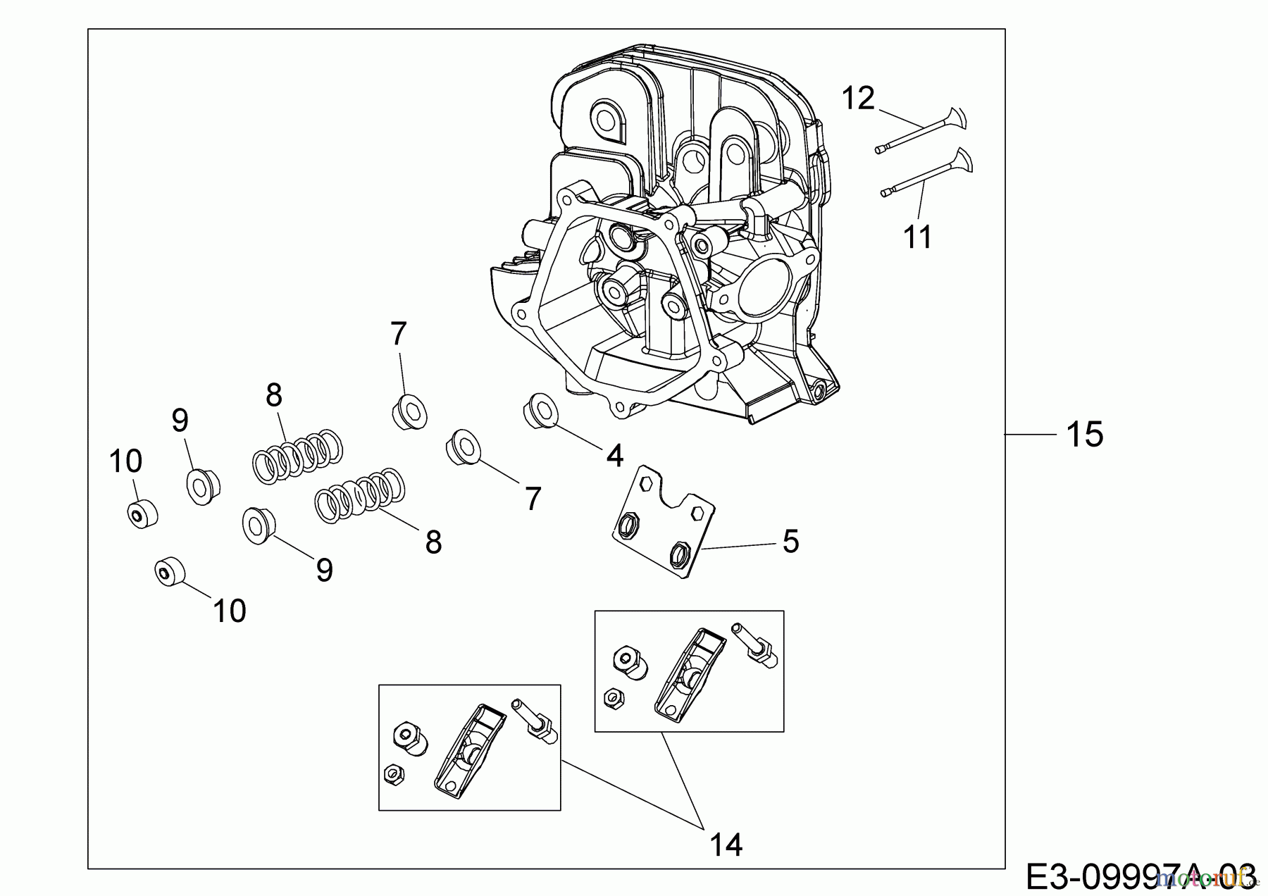 MTD-Motoren Horizontal 678-SH 752Z678-SH (2019) Zylinderkopf