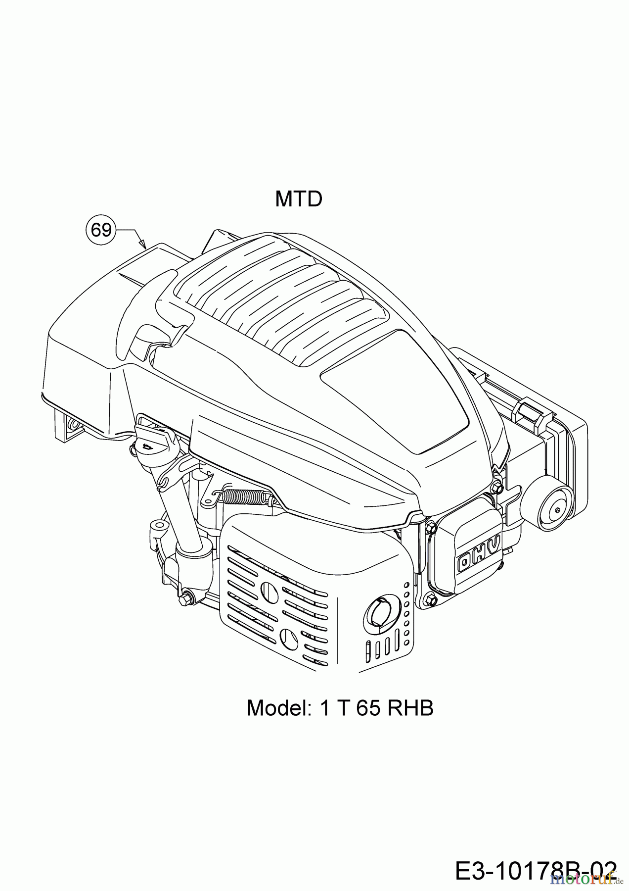 MTD Motormäher mit Antrieb DL 53 SP 12A-PAS4677 (2018) Motor MTD
