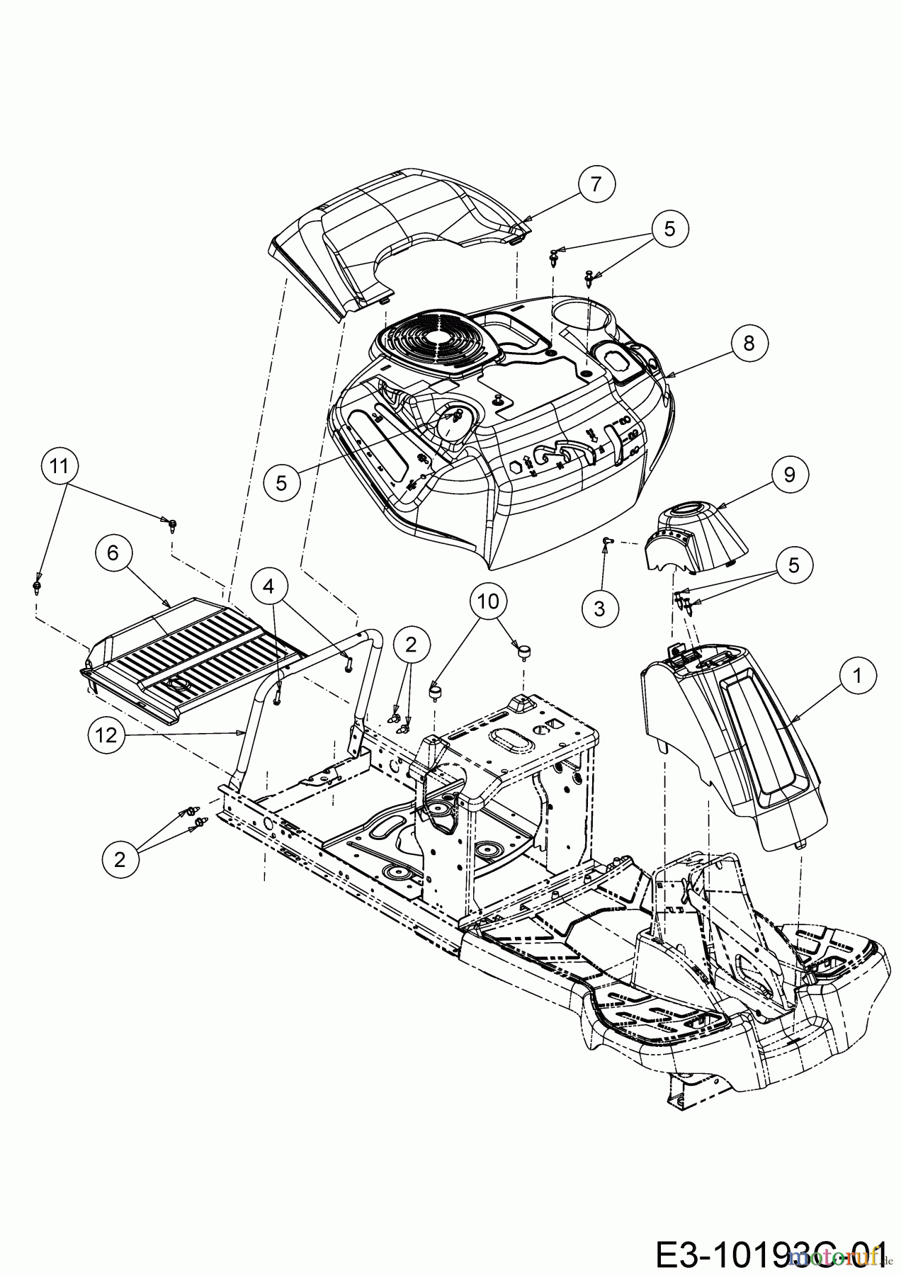 Helington Rasentraktoren H 76 SM 13A726JD686 (2019) Verkleidungen