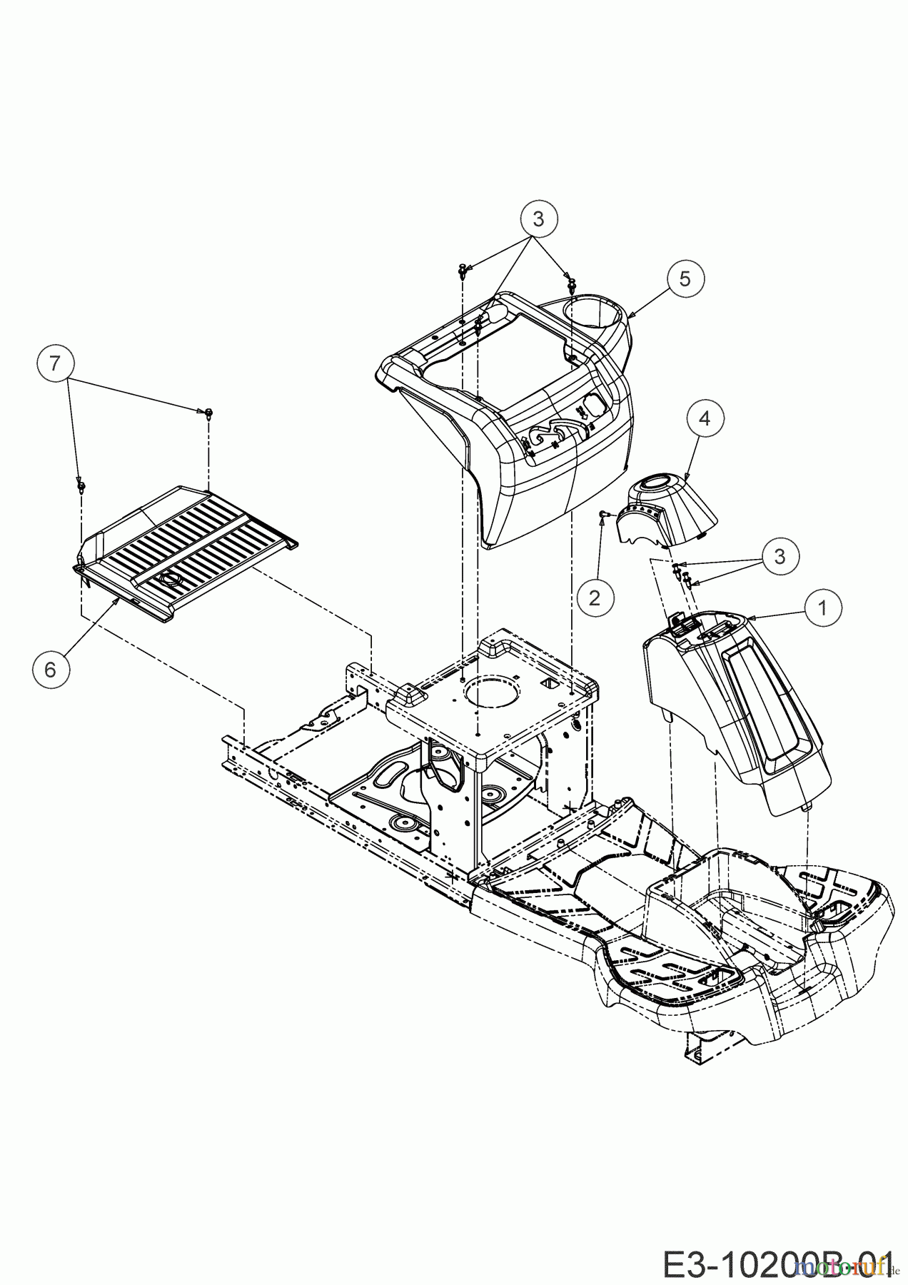 MTD Rasentraktoren Minirider 60 SDE 13AA26JC600 (2019) Verkleidungen