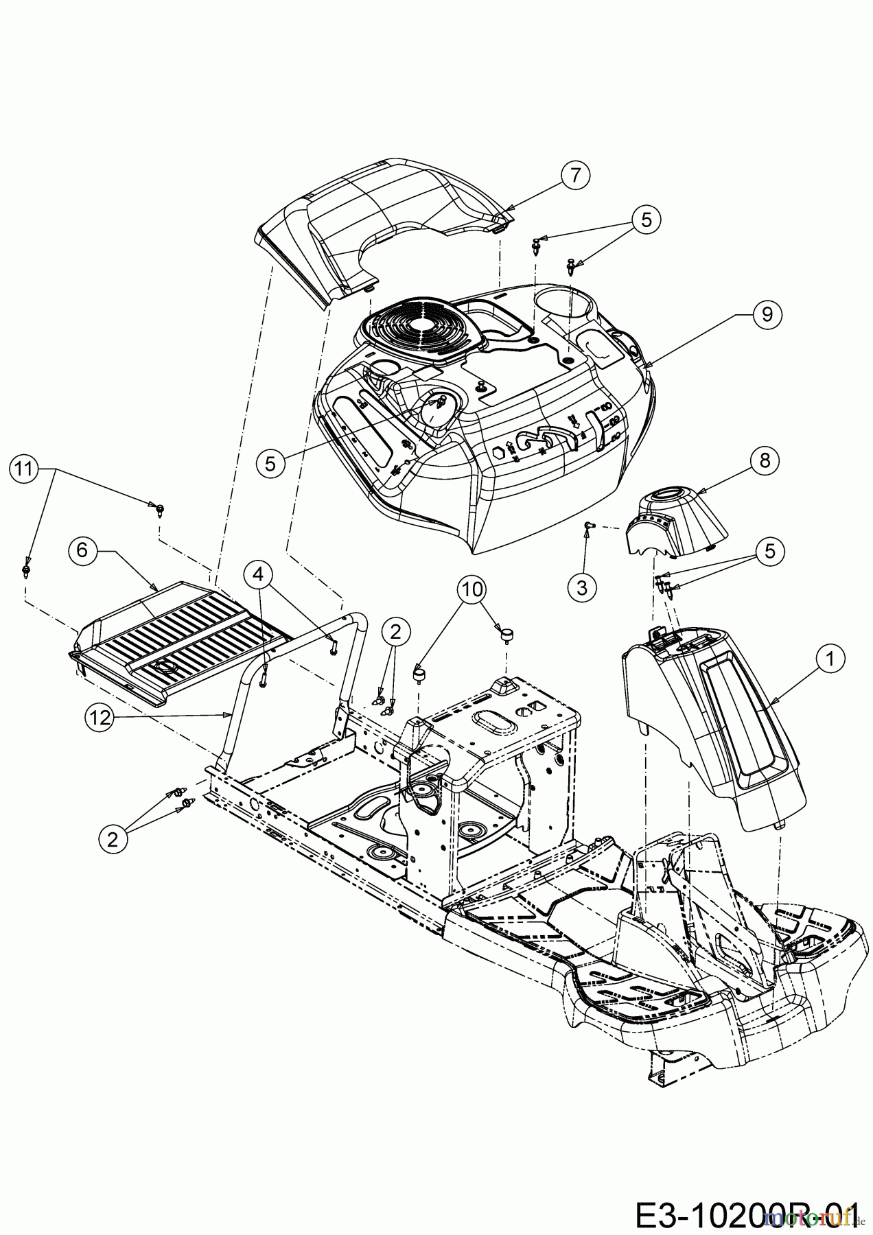  Helington Rasentraktoren H 76 SM 13B726JD686 (2020) Verkleidungen