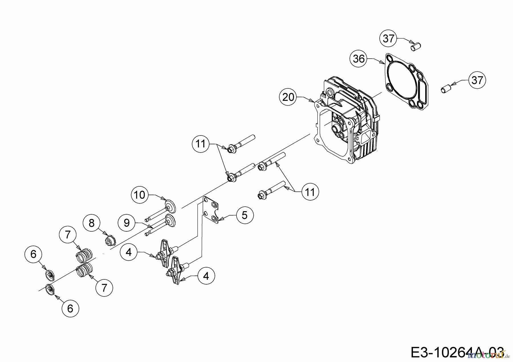 MTD-Motoren Vertikal 5X70RH 752Z5X70RH (2019) Zylinderkopf