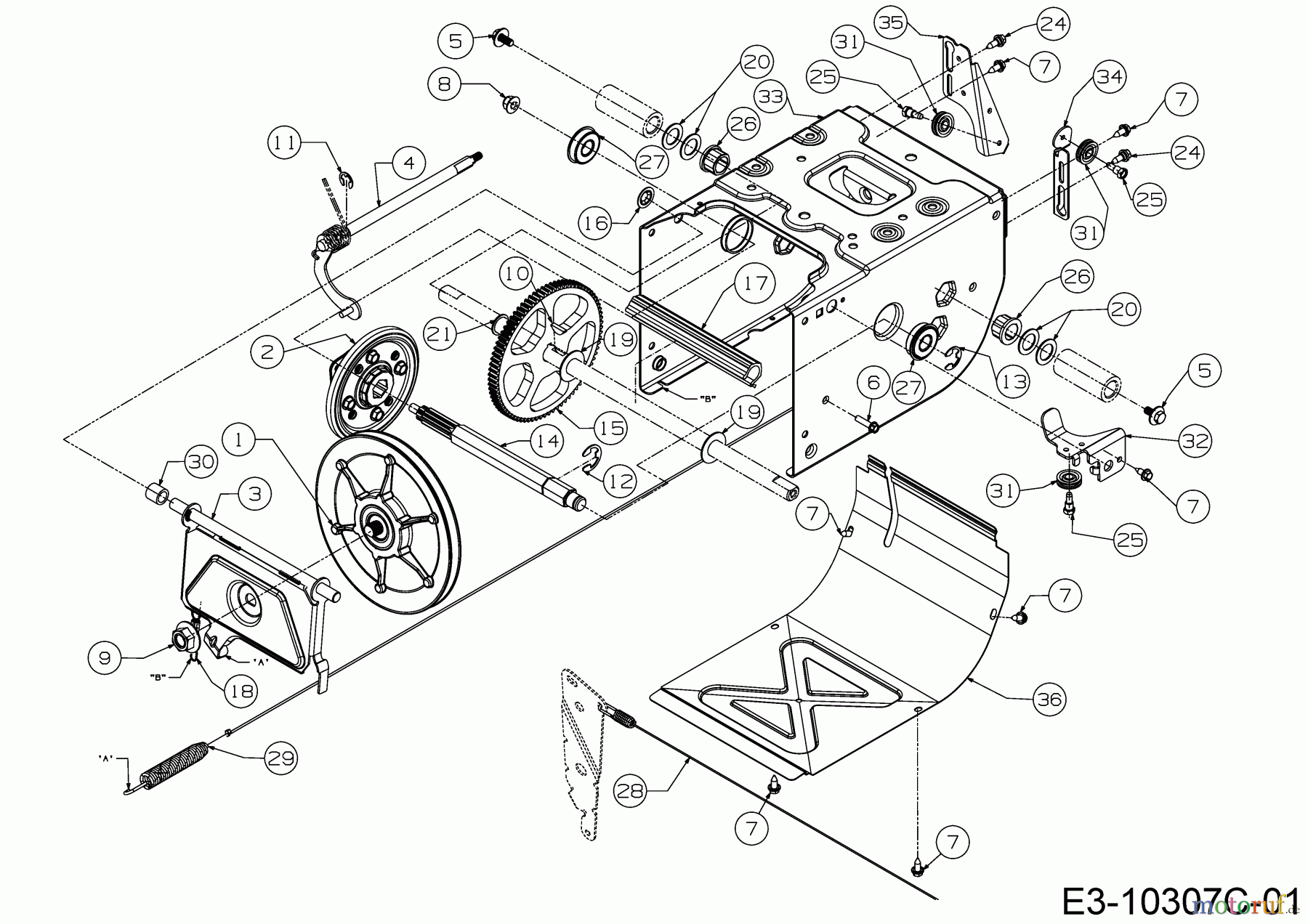 MTD Schneefräsen SMART M 61 31A-6BC2678 (2020) Fahrantrieb