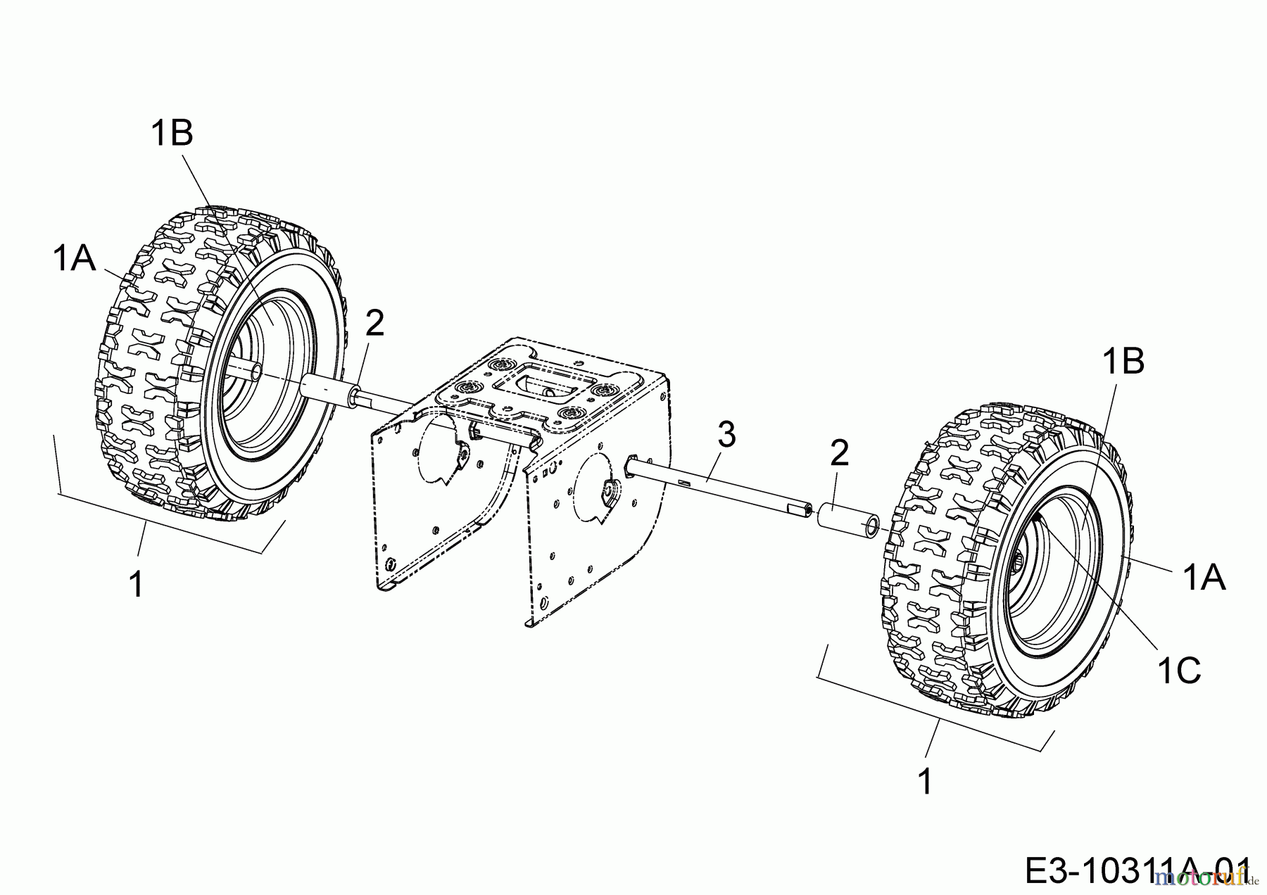 MTD Schneefräsen Optima ME 76 31AY5ET5678 (2020) Räder