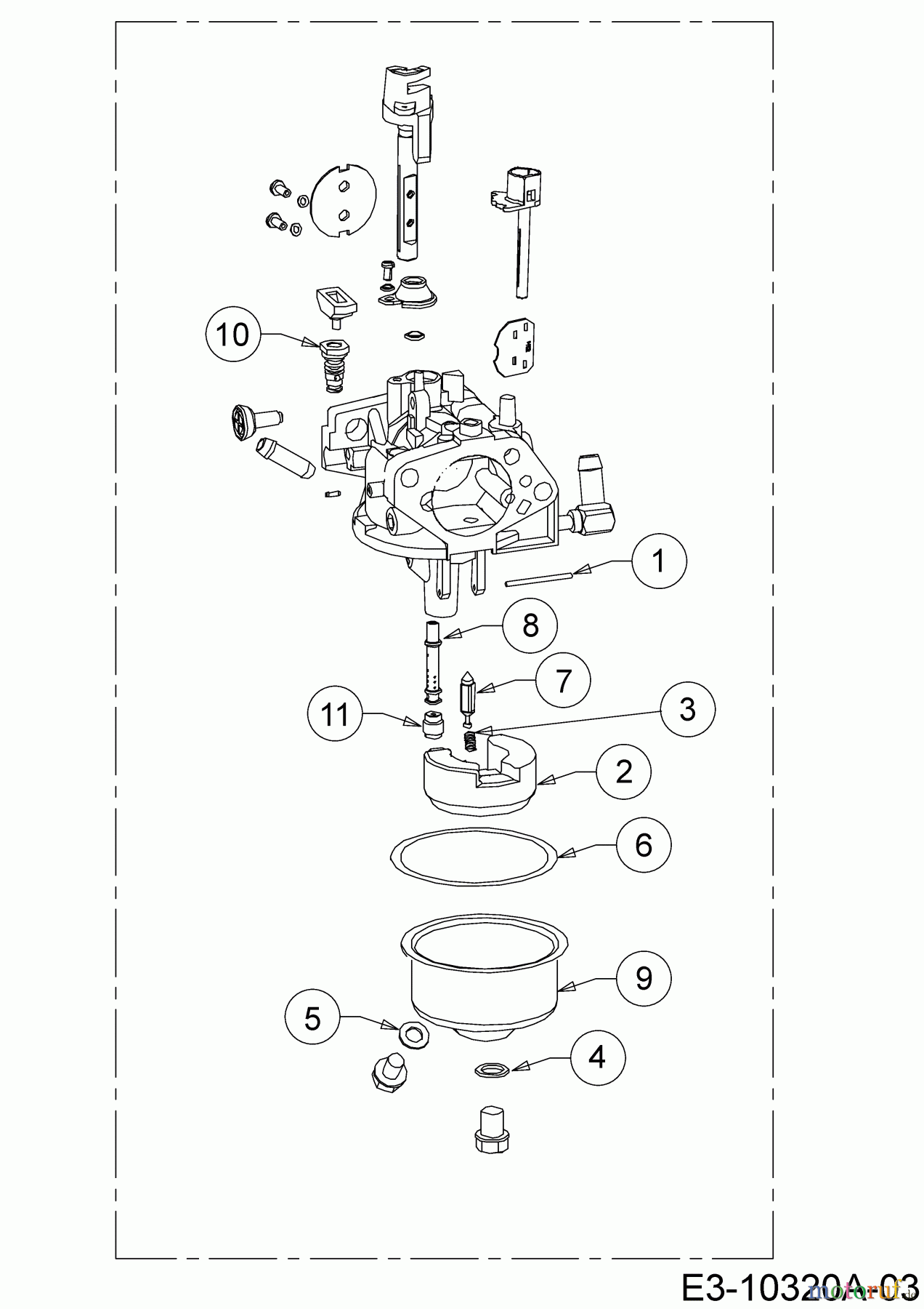  MTD-Motoren Horizontal 690-WHA 752Z690-WHA  (2020) Reparaturteile Vergaser