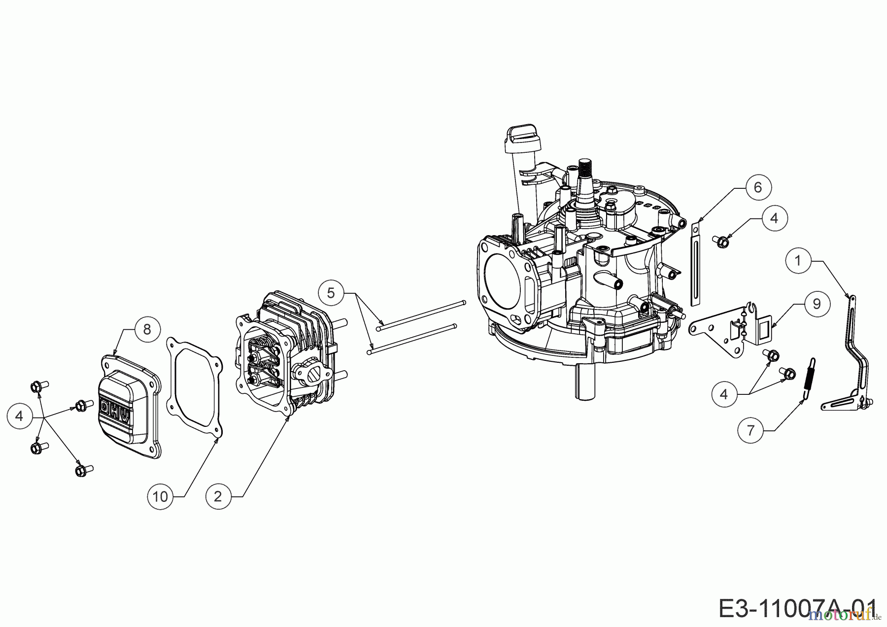 MTD-Motoren Vertikal 1X65RHB 752Z1X65RHB (2019) Reglerhebel,Ventildeckel