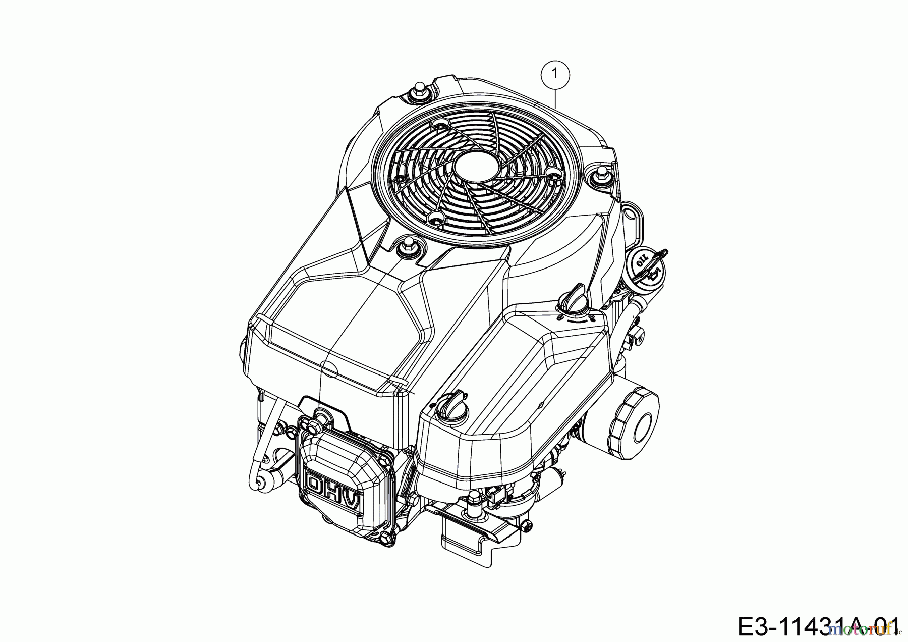  Verts Loisirs Rasentraktoren VL 107 HBI 13IT79KG617  (2020) Motor