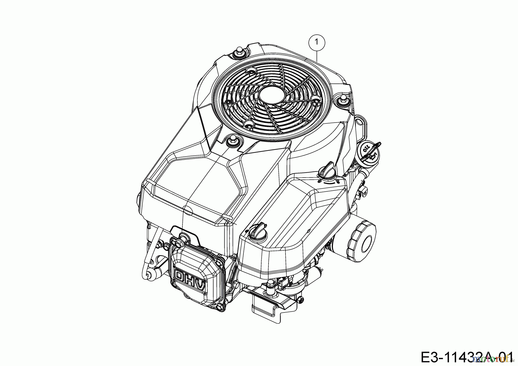 MTD Rasentraktoren Smart RG 145 13IM76KG600 (2020) Motor