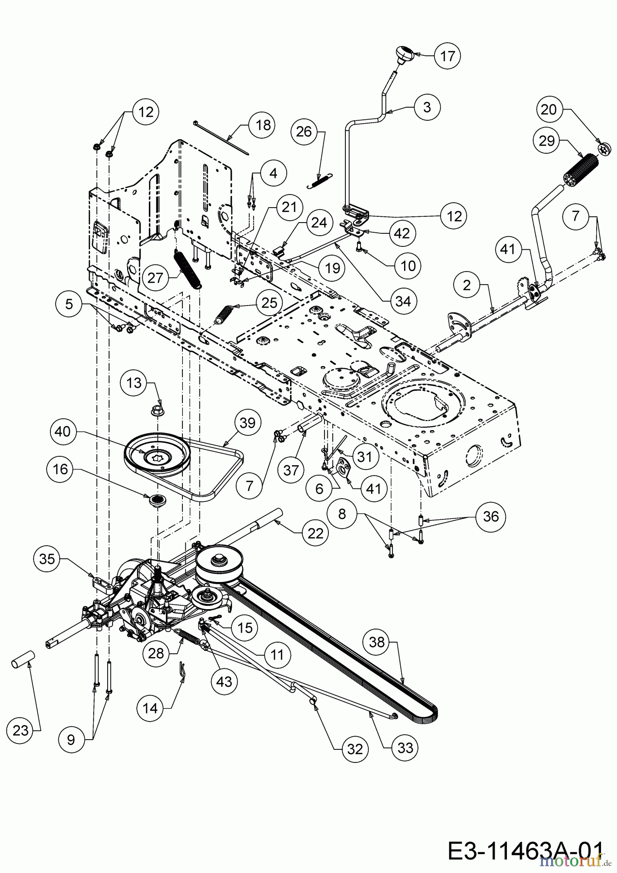 MTD Rasentraktoren MTD 96 13A7765F600 (2019) Fahrantrieb