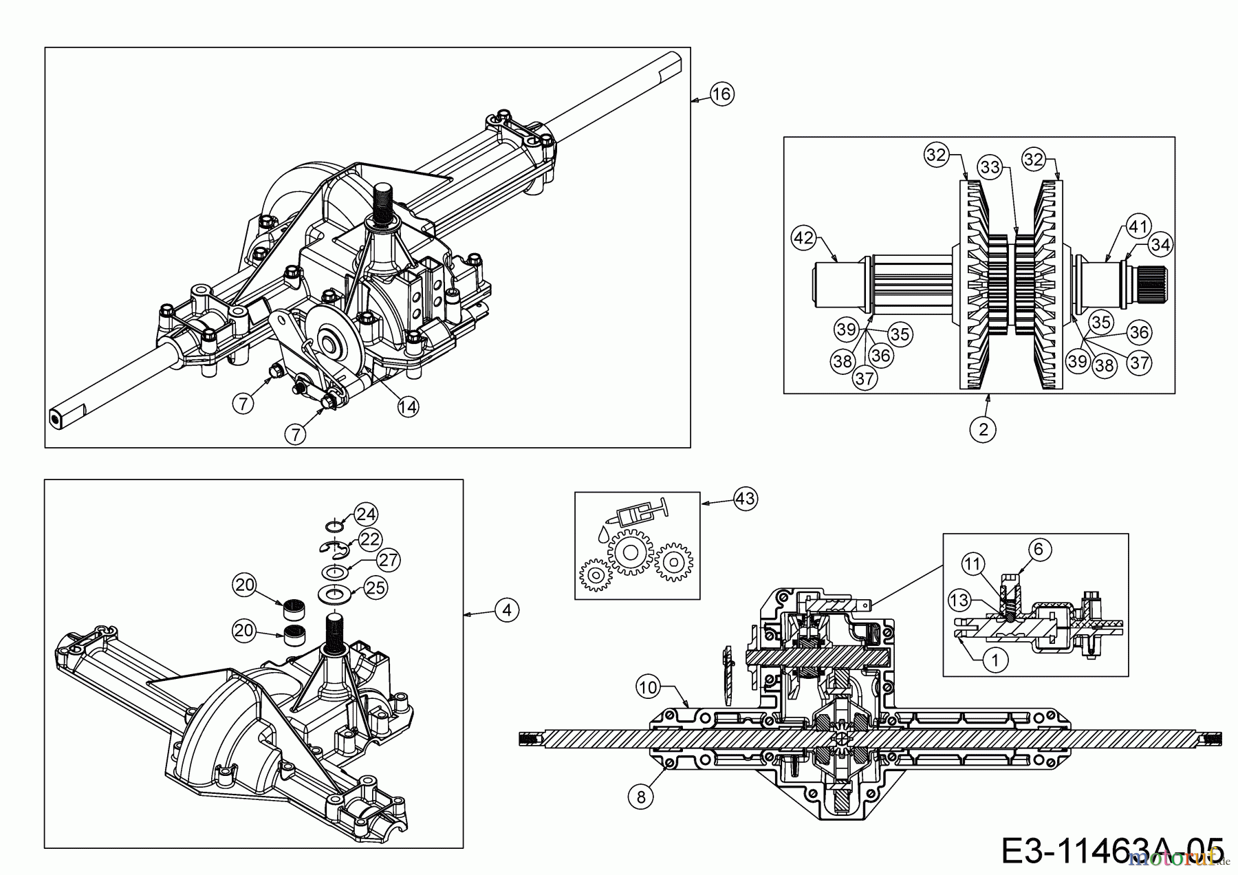 MTD Rasentraktoren MTD 96 13A7765F600 (2019) Getriebe 618-04566B
