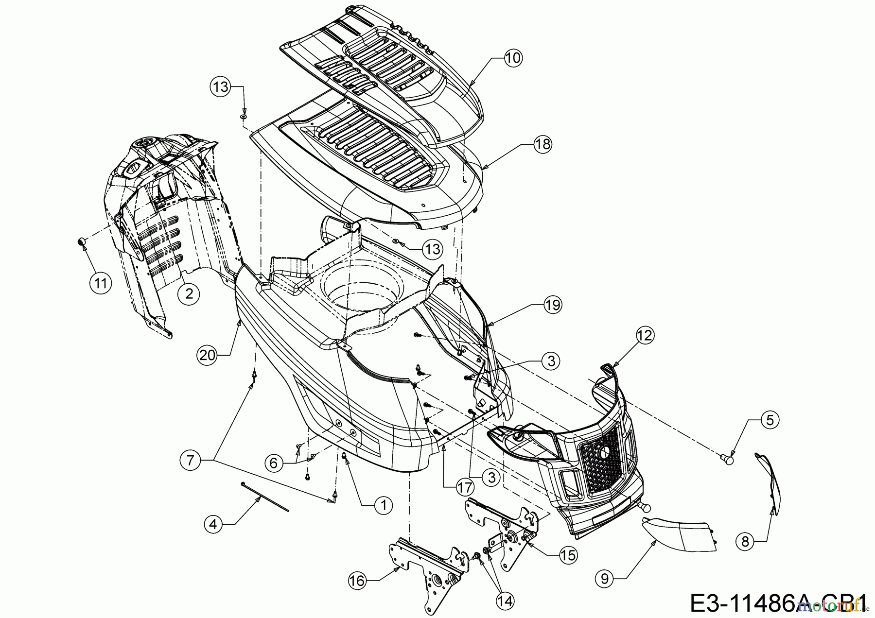 MTD Rasentraktoren LUXURY L EDITION 13AT71KN615  (2020) Motorhaube K-Style
