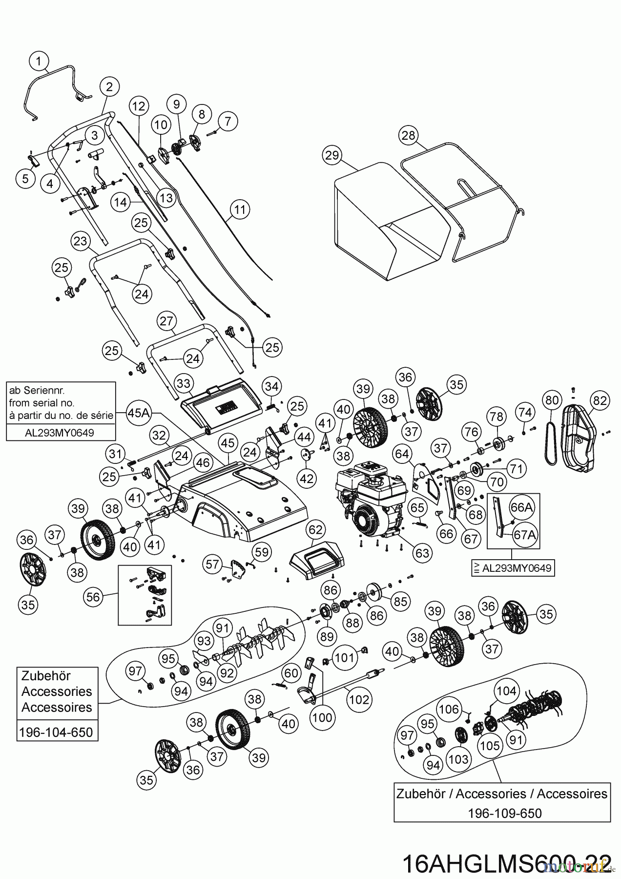  MTD Motorvertikutierer Optima 35 VO 16AHGLMS600 (2023) Grundgerät