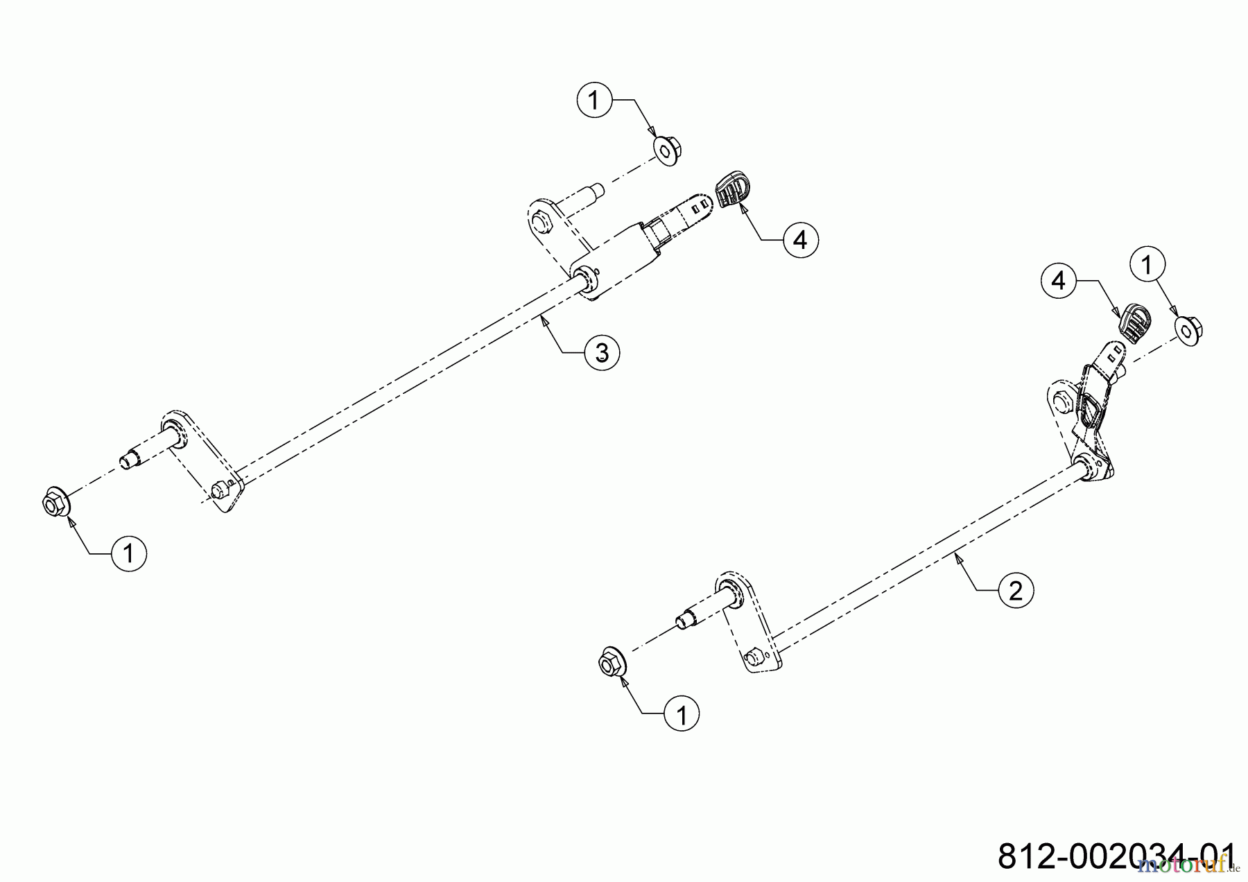  MTD Motormäher mit Antrieb Smart 53 SPBS 12D-PY5L600 (2022) Achsen, Höhenverstellung