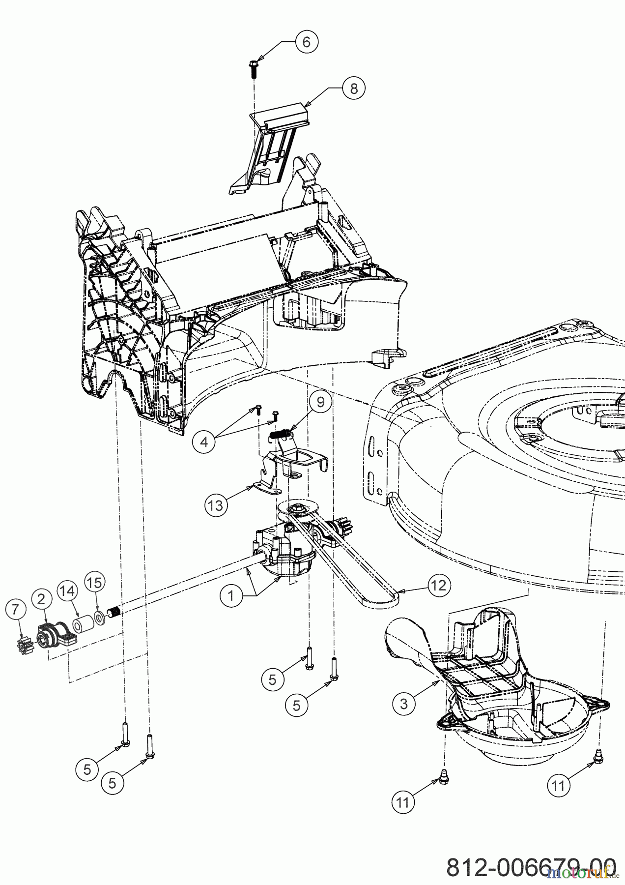  MTD Motormäher mit Antrieb SP 53 HWBS 12C-PF7B600 (2021) Getriebe, Keilriemen