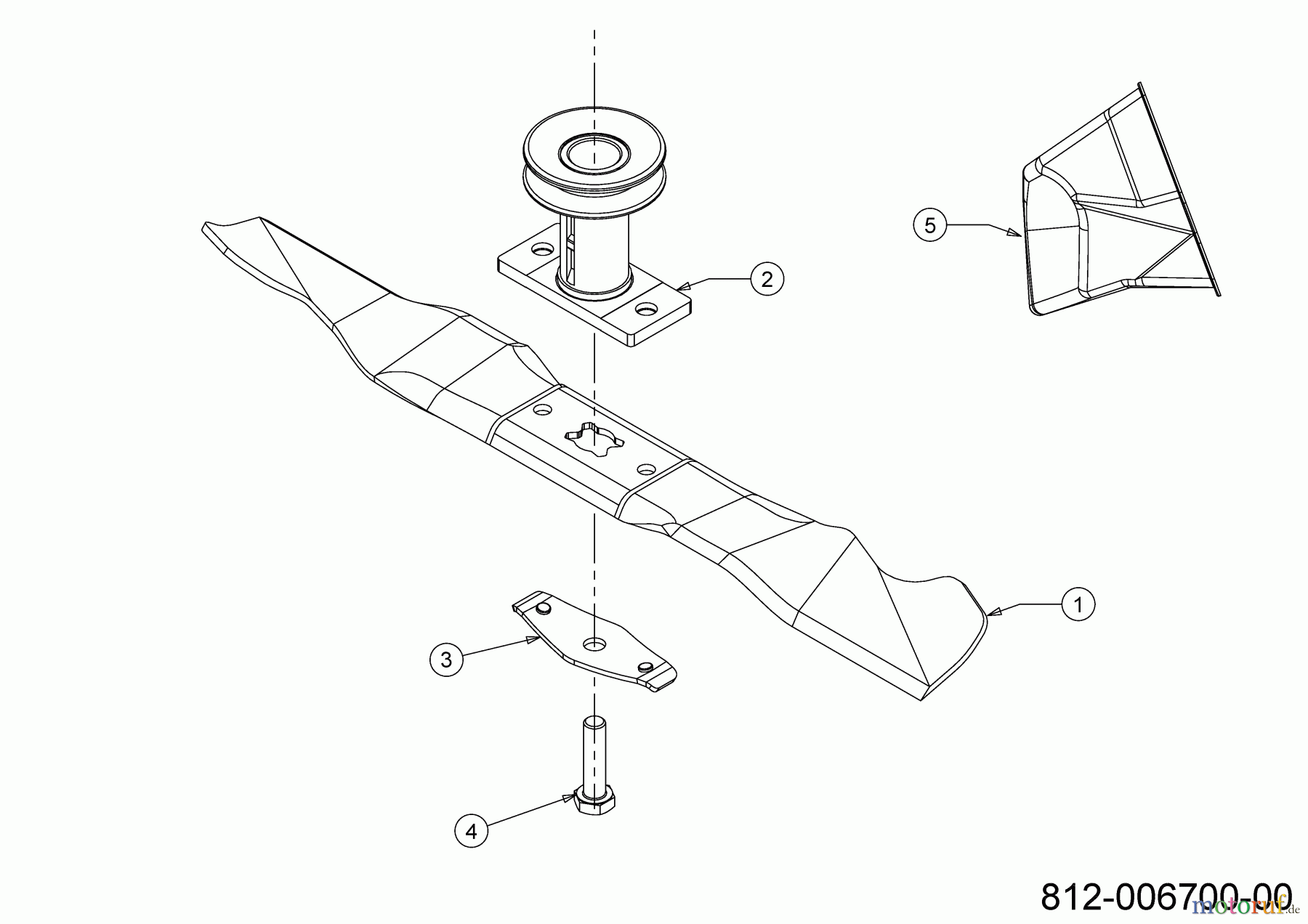  MTD Motormäher mit Antrieb Smart 53 SPBS 12D-PY5L600 (2021) Messer, Messeraufnahme, Mulchstopfen