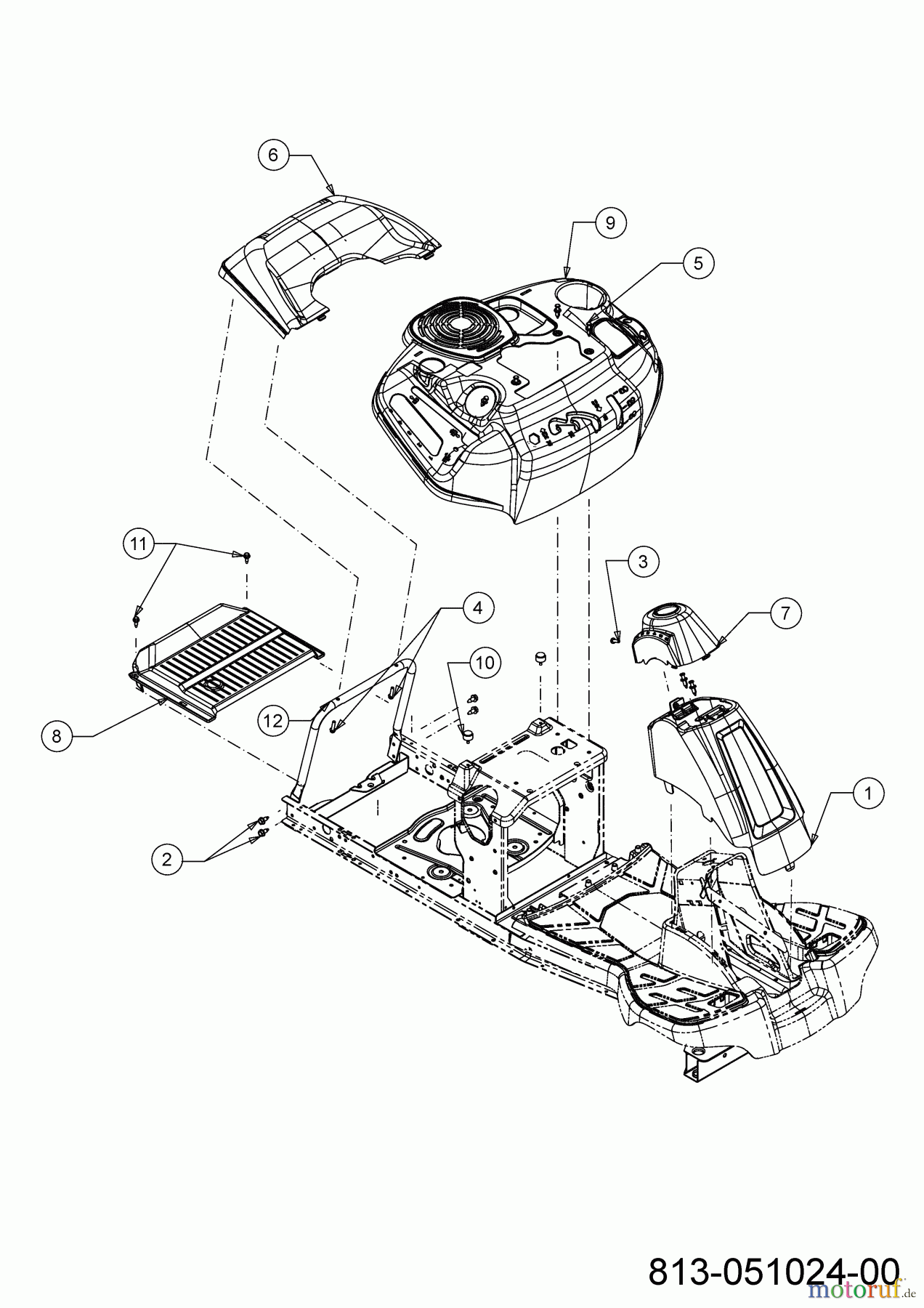 MTD Rasentraktoren Minirider 76 SDE 13C726JD600 (2023) Verkleidungen