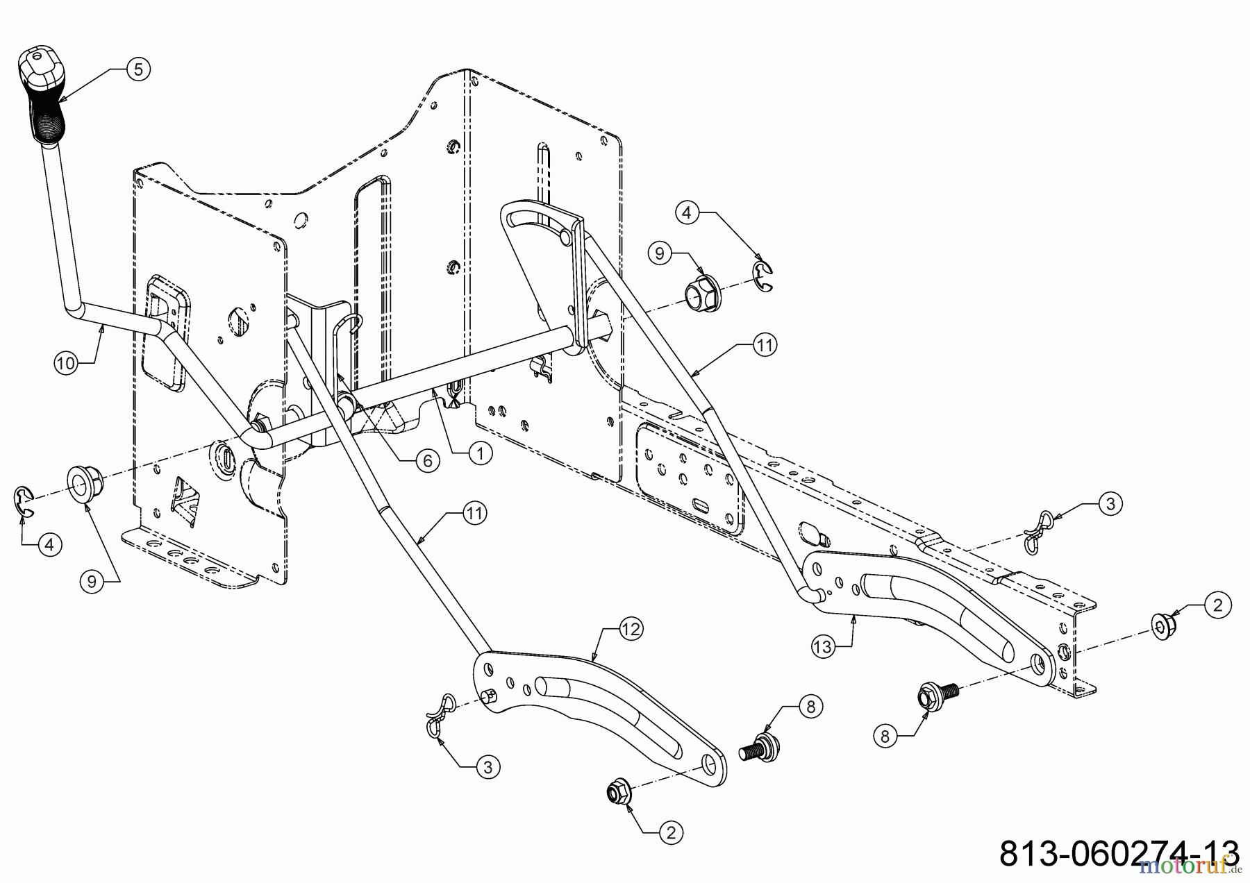 Tigara Rasentraktoren TG 19/107 H 13JJ79KG649 (2021) Mähwerksaushebung