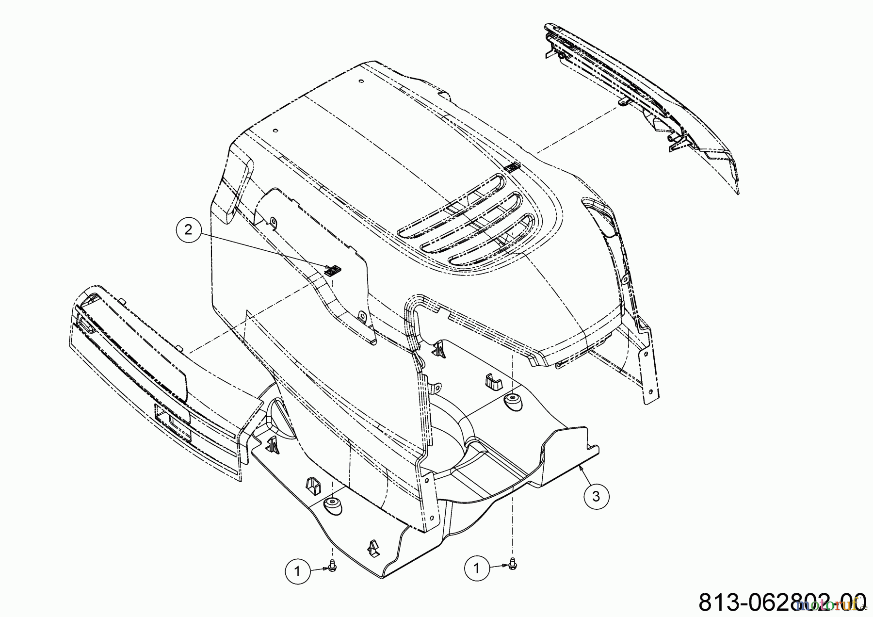 MTD Rasentraktoren Smart RF 125 13A777SY600 (2023) Luftführung