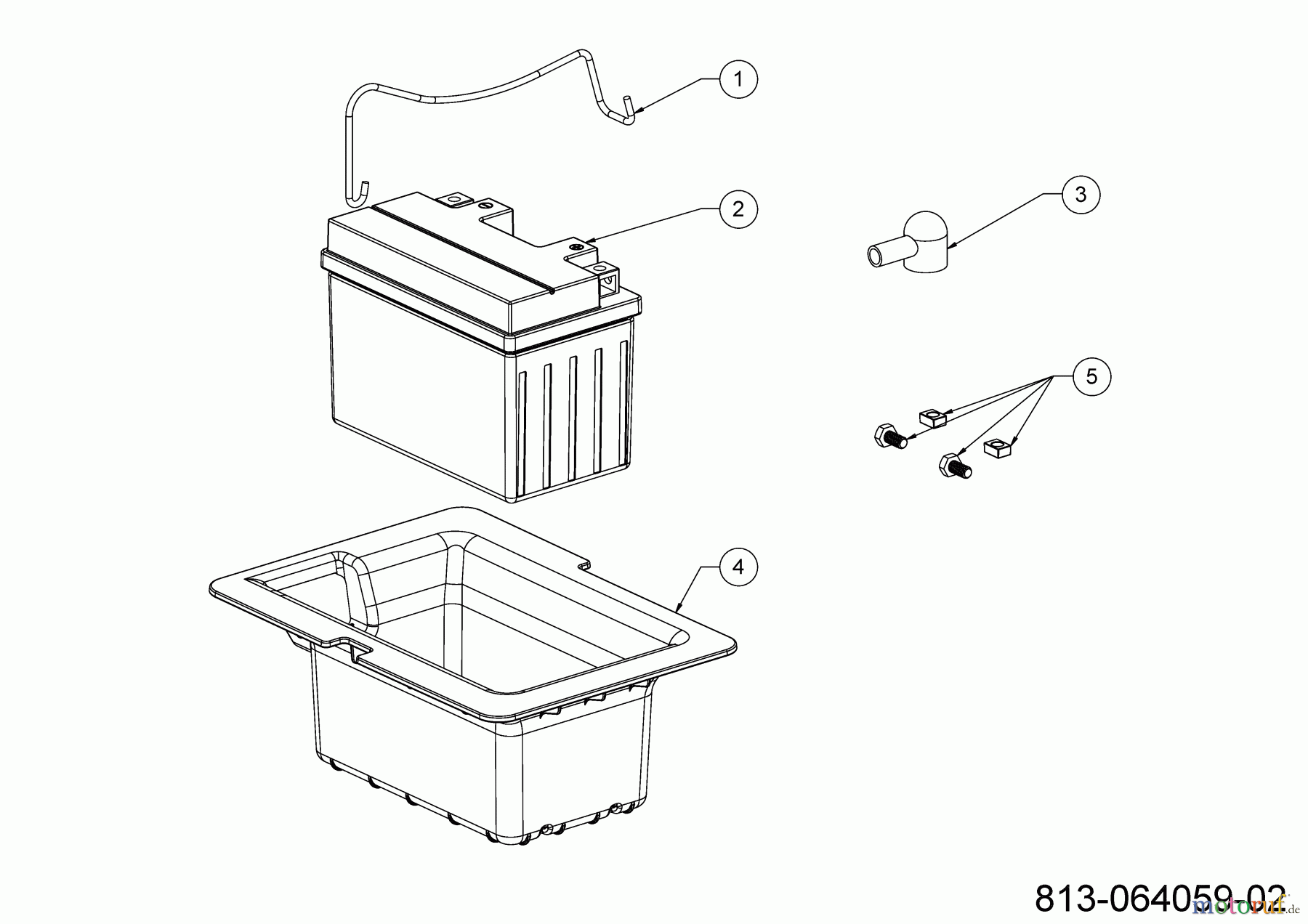 MTD Rasentraktoren Optima LN 200 H 13AJ71SN678 (2023) Batterie