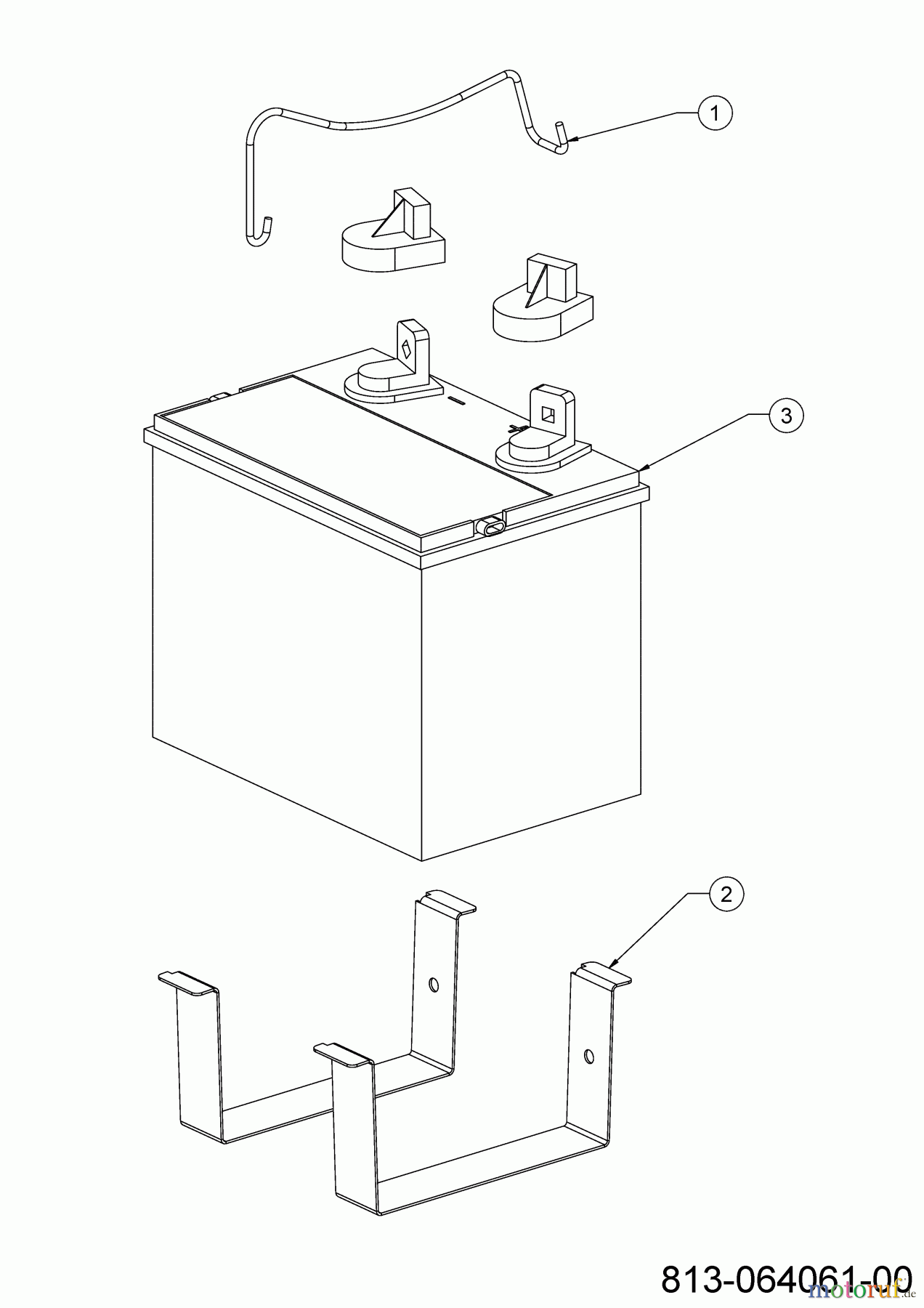MTD Rasentraktoren Optima LN 200 H 13BJ71KN678 (2022) Batterie