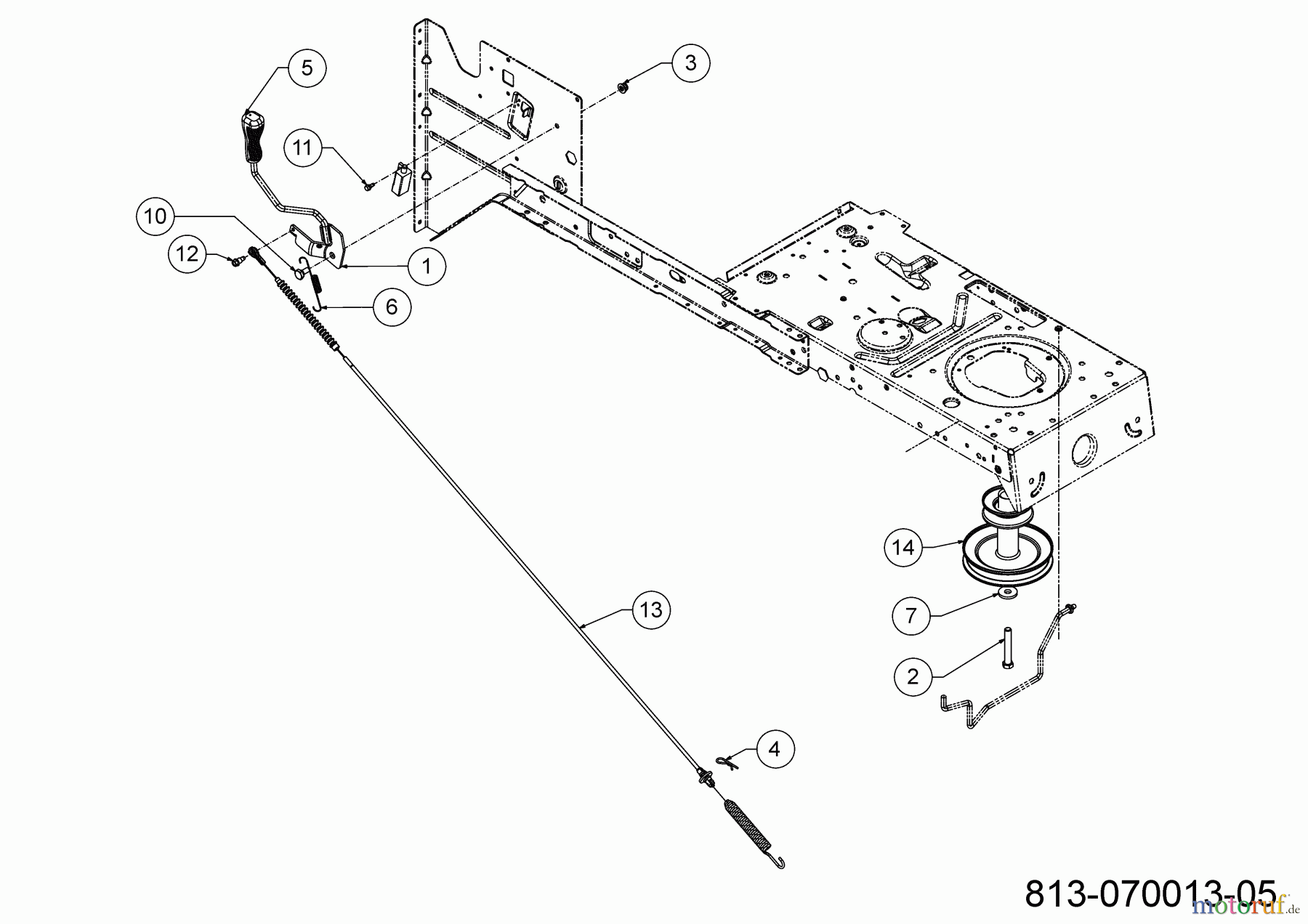 MTD Rasentraktoren Smart RE 125 13A777SE600 (2023) Motorkeilriemenscheibe