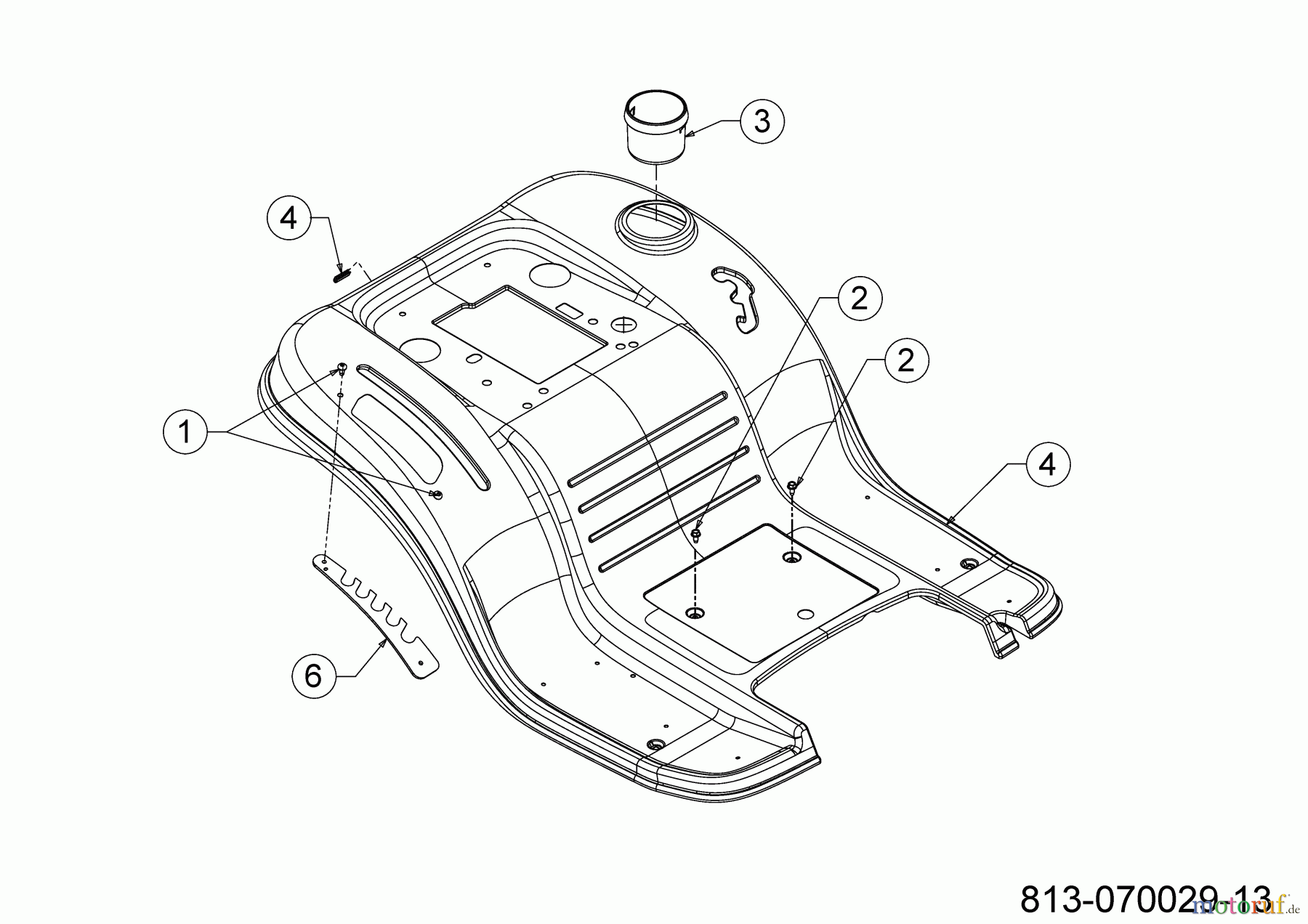 MTD Rasentraktoren Smart RC 125 13B776KC600 (2022) Sitzwanne