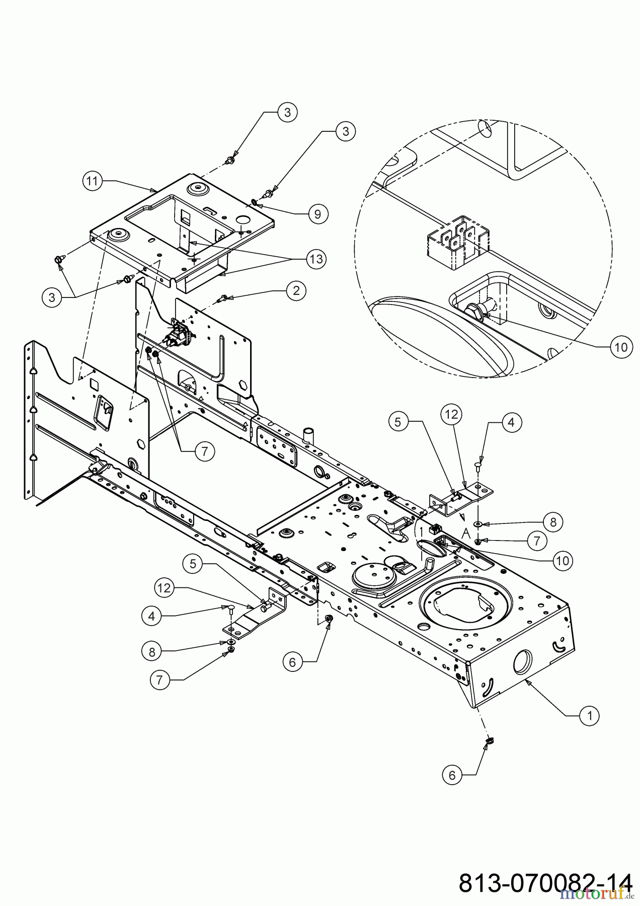 MTD Rasentraktoren Smart RE 125 13B776KE600 (2021) Rahmen