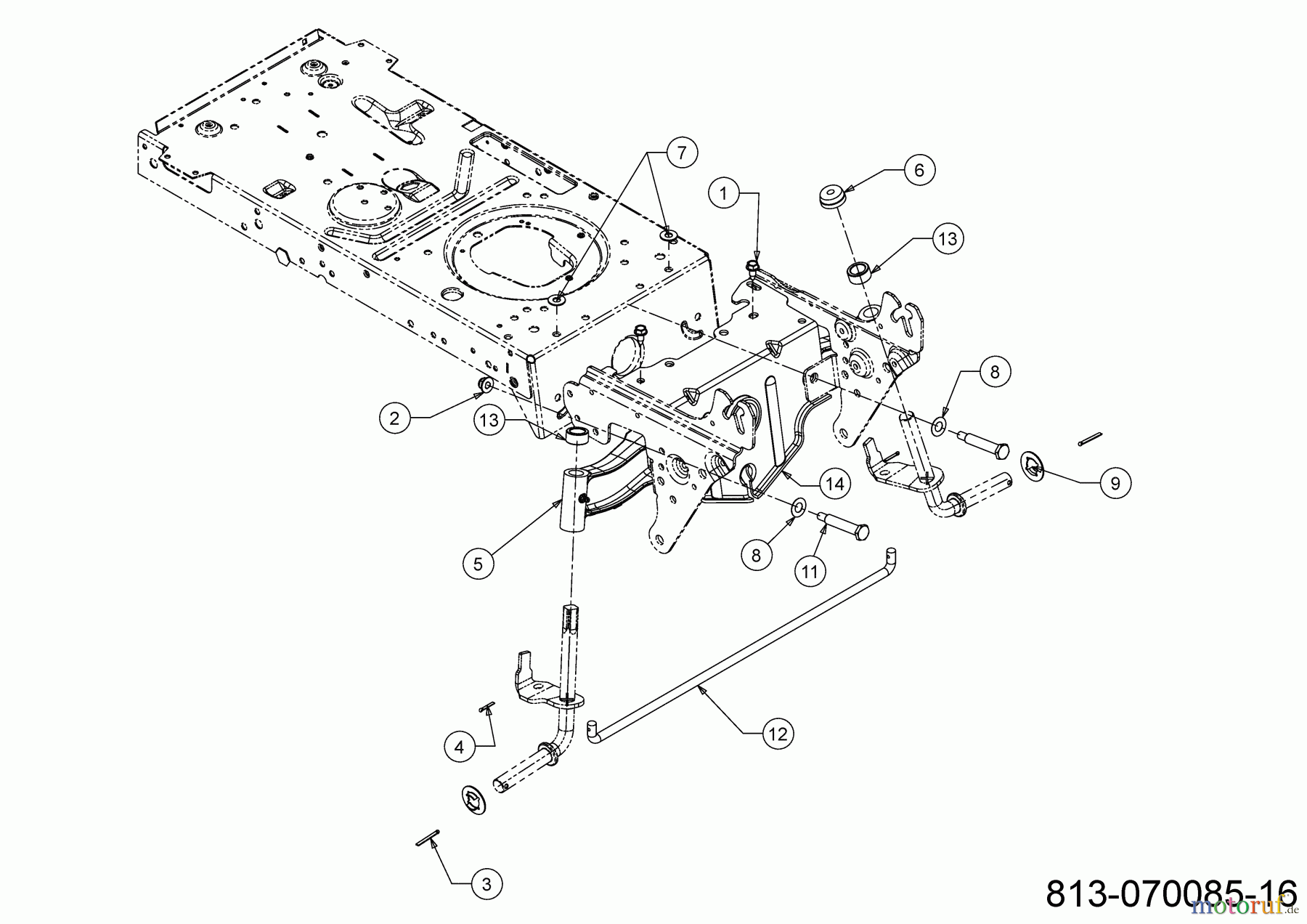 MTD Rasentraktoren LE 180/92 H 13KT71KE676 (2022) Vorderachse